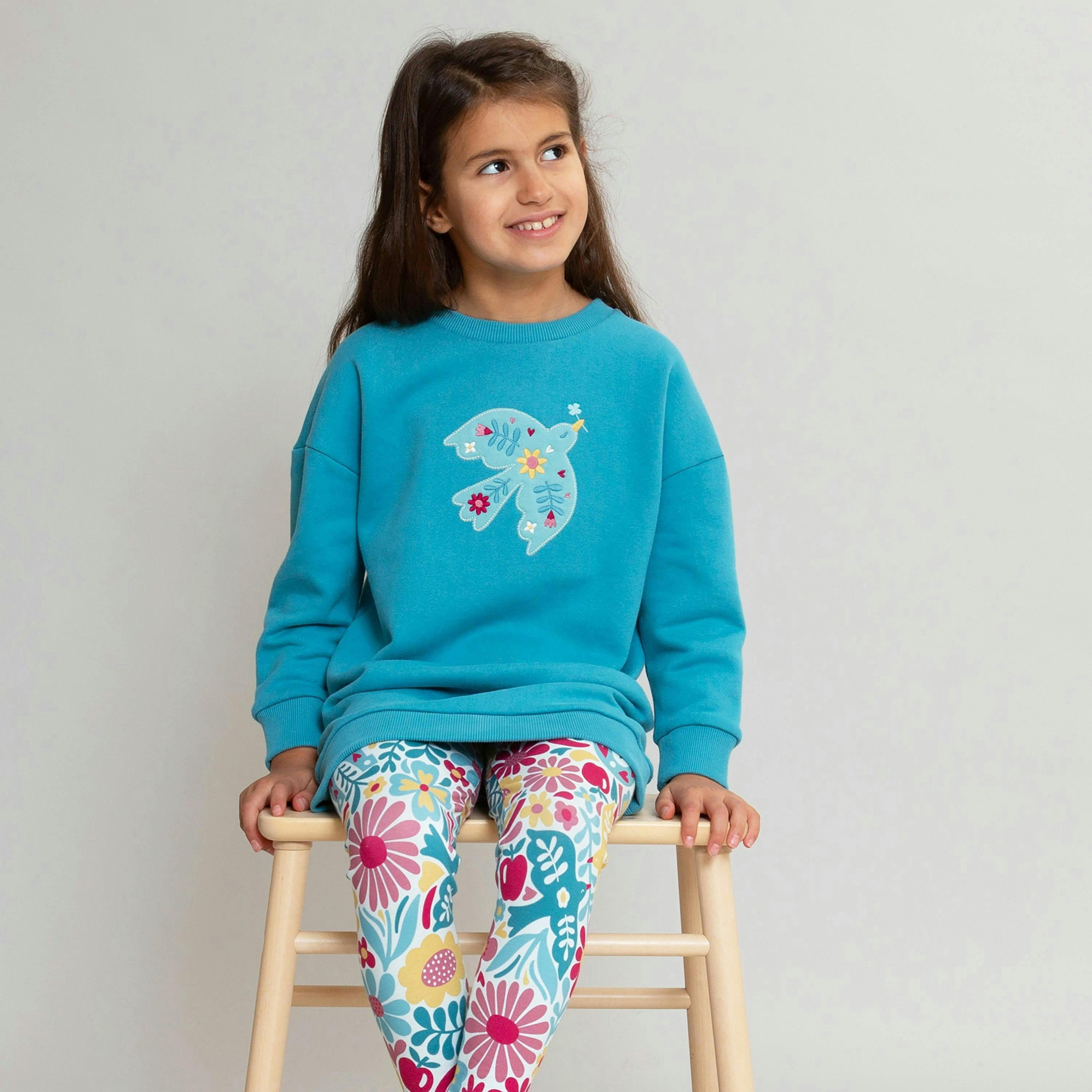 Kids Organic Be Lucky Sweat Dress , view 2 of 4