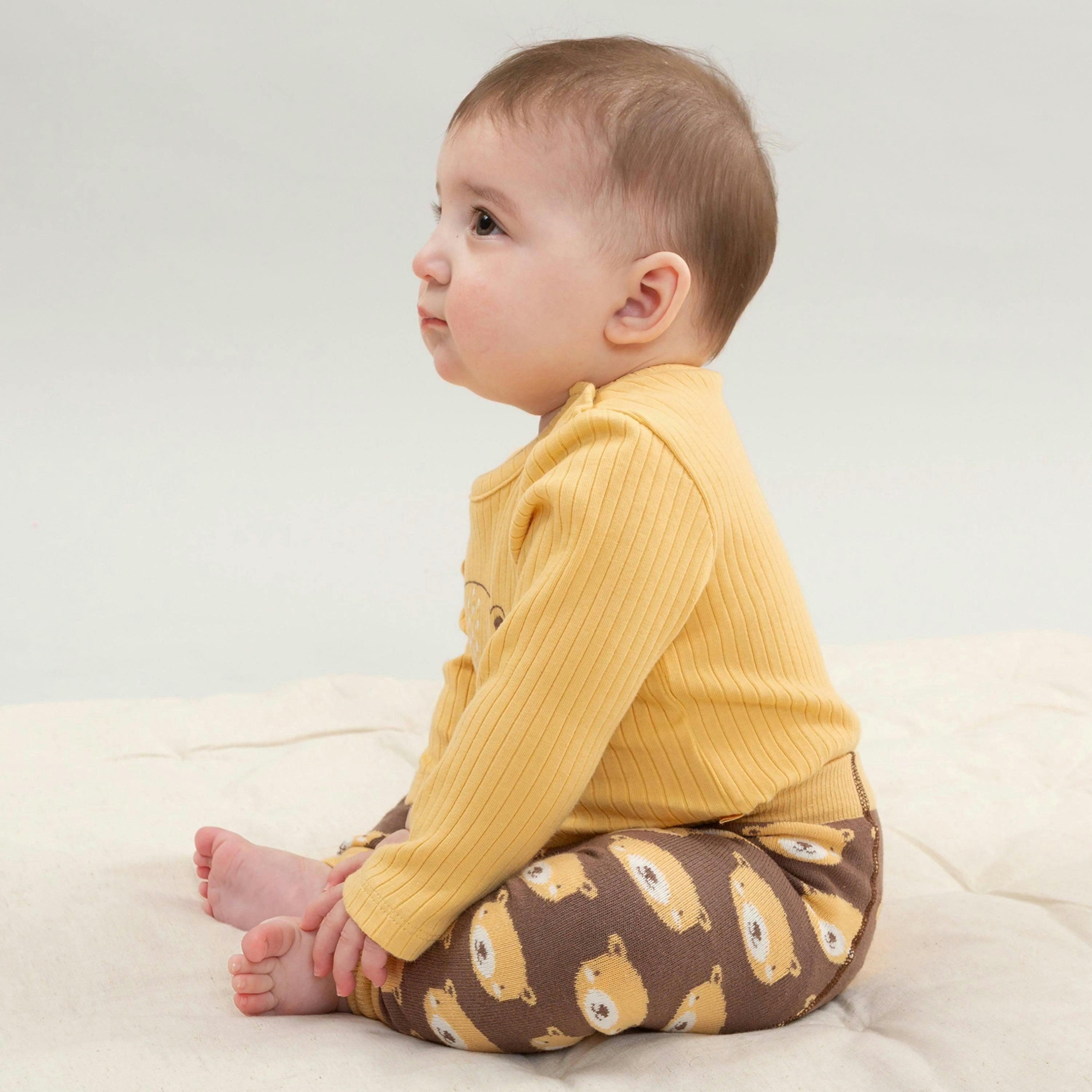 Baby Organic Teddy Knit Leggings , view 2 of 4