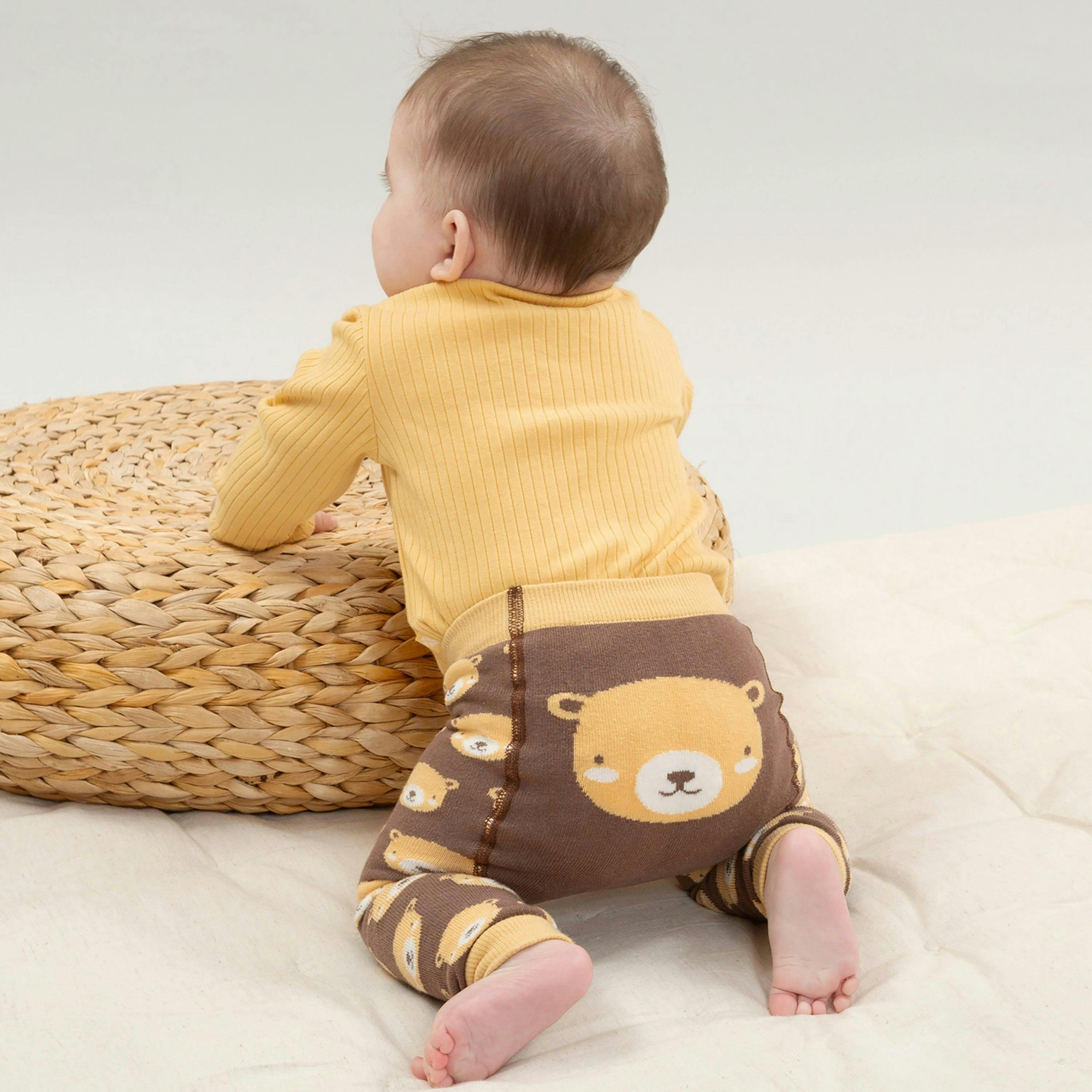 Baby Organic Teddy Knit Leggings , view 3 of 4