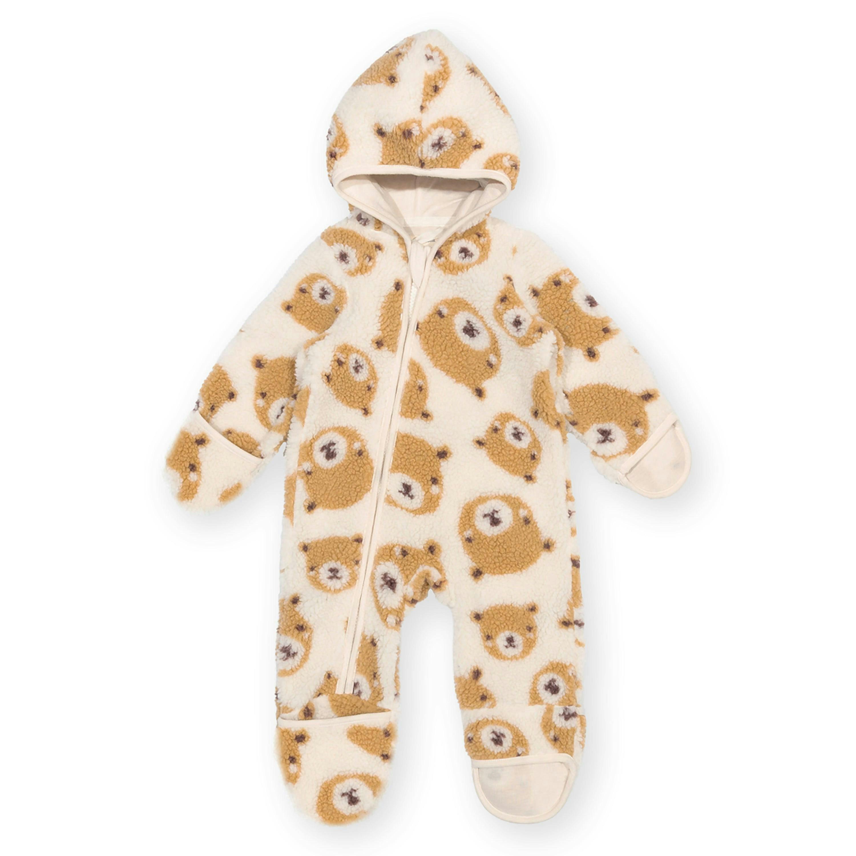 Baby Teddy Fleece Pramsuit , view 3 of 4