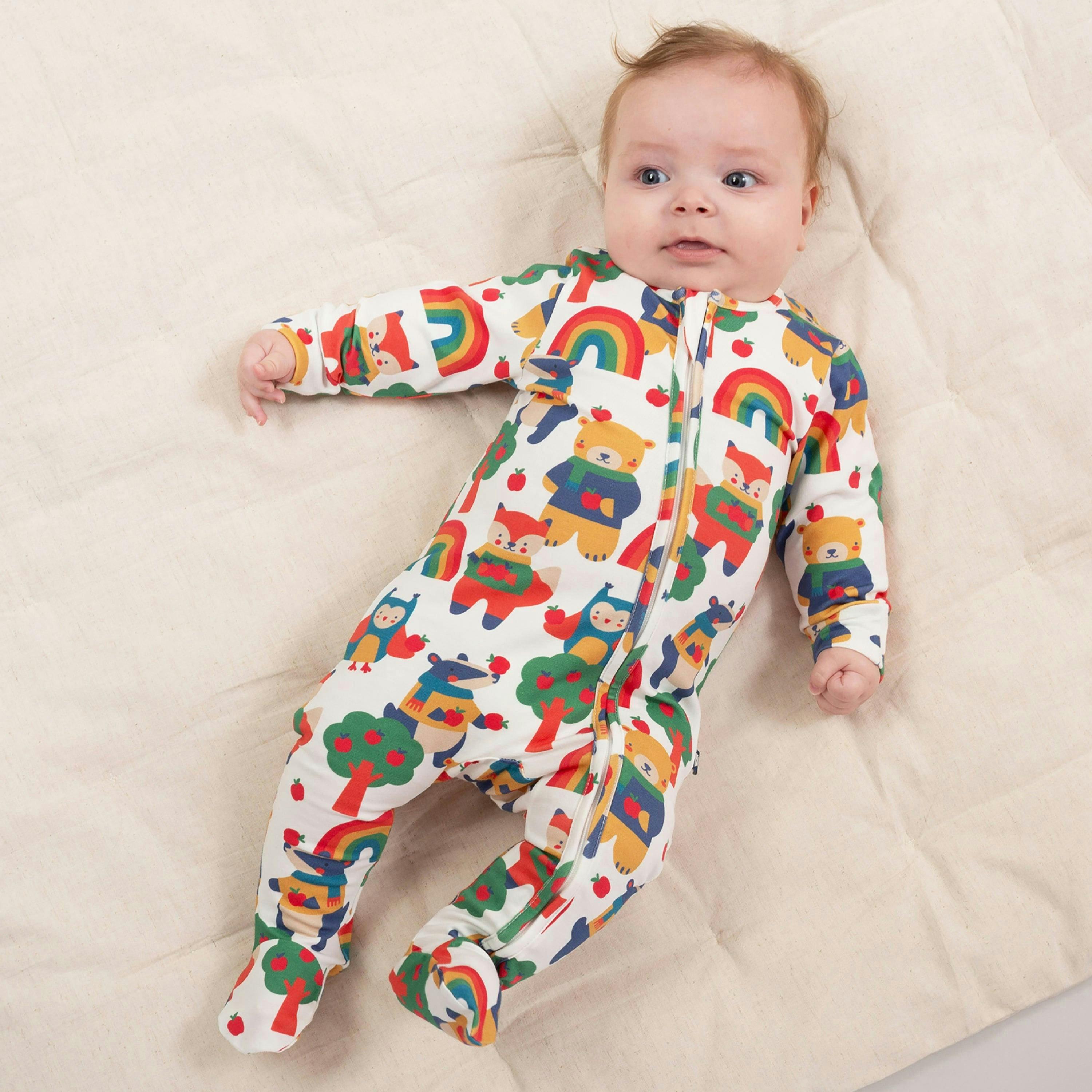 Baby Organic Little Orchard Sleepsuit , view 2 of 3