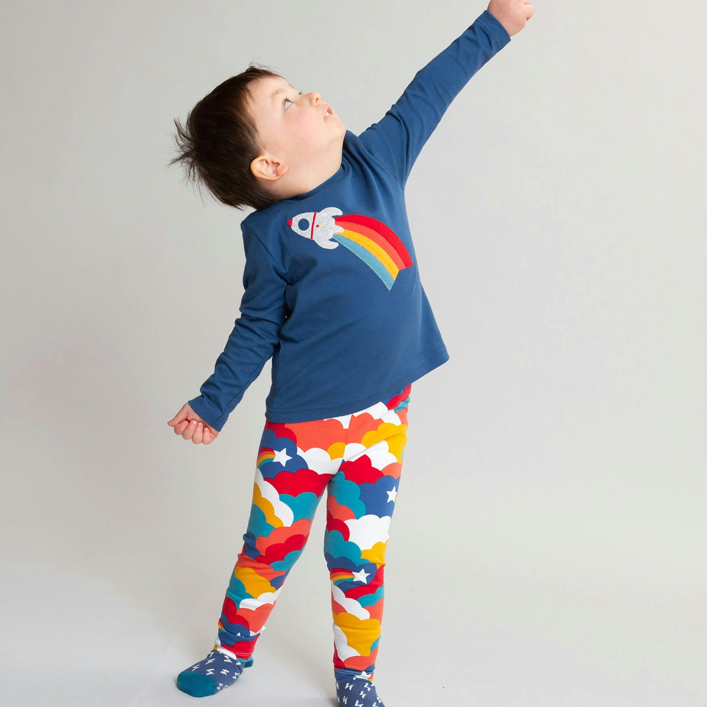 Kids Organic Wish Upon A Star Leggings , view 2 of 3