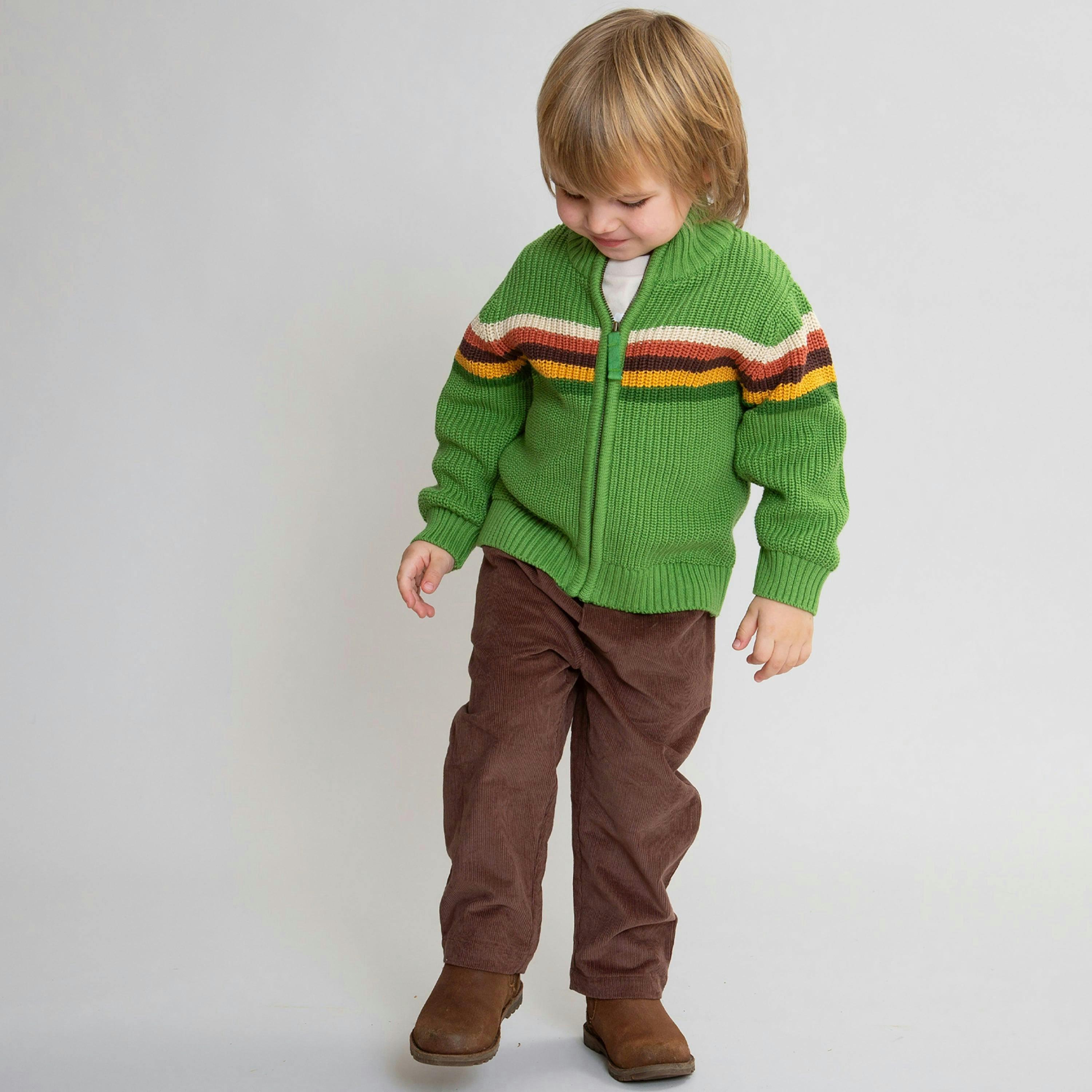 Kids Organic Comfy Cords Coffee , view 2 of 4