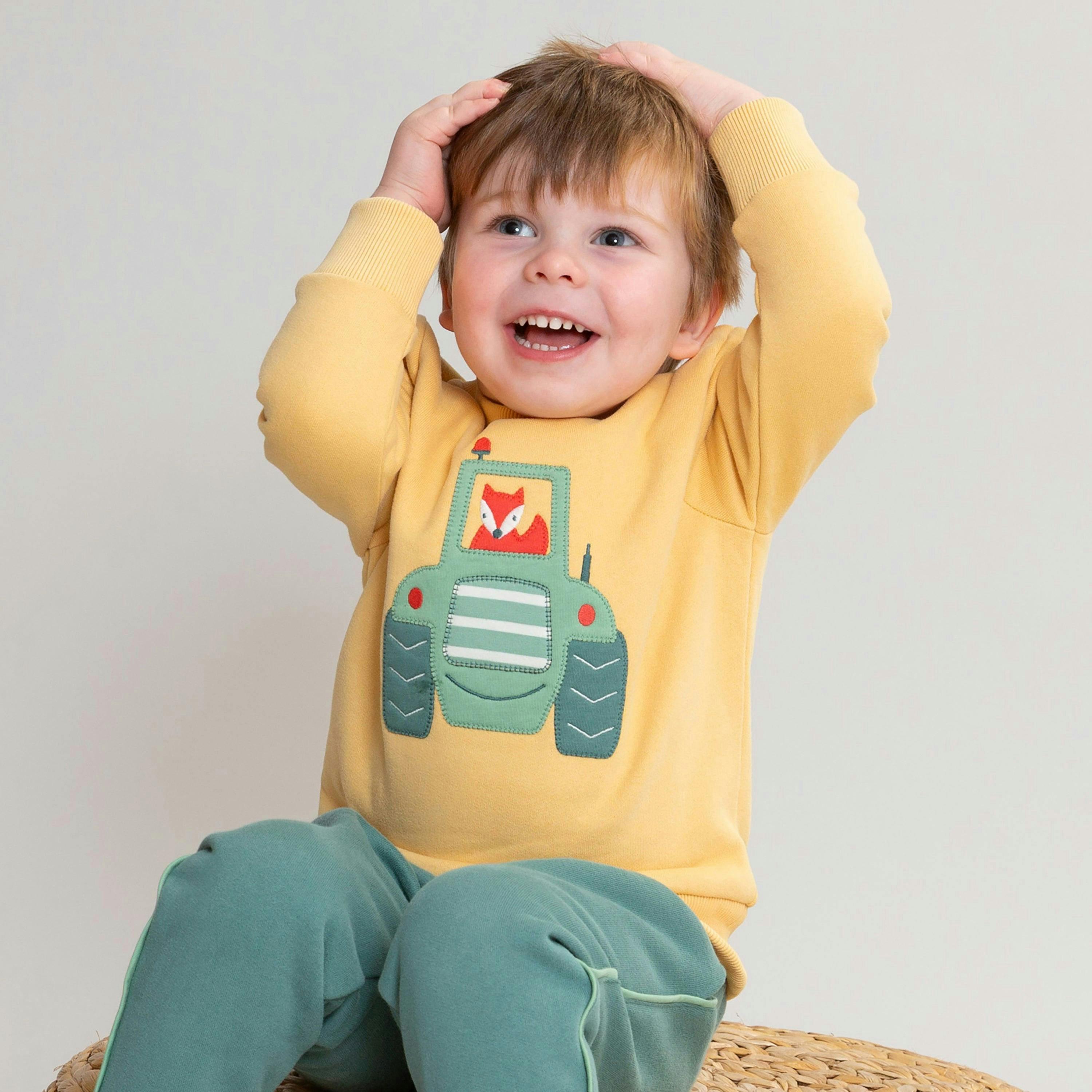 Kids Organic Clever Fox Sweatshirt , view 2 of 3
