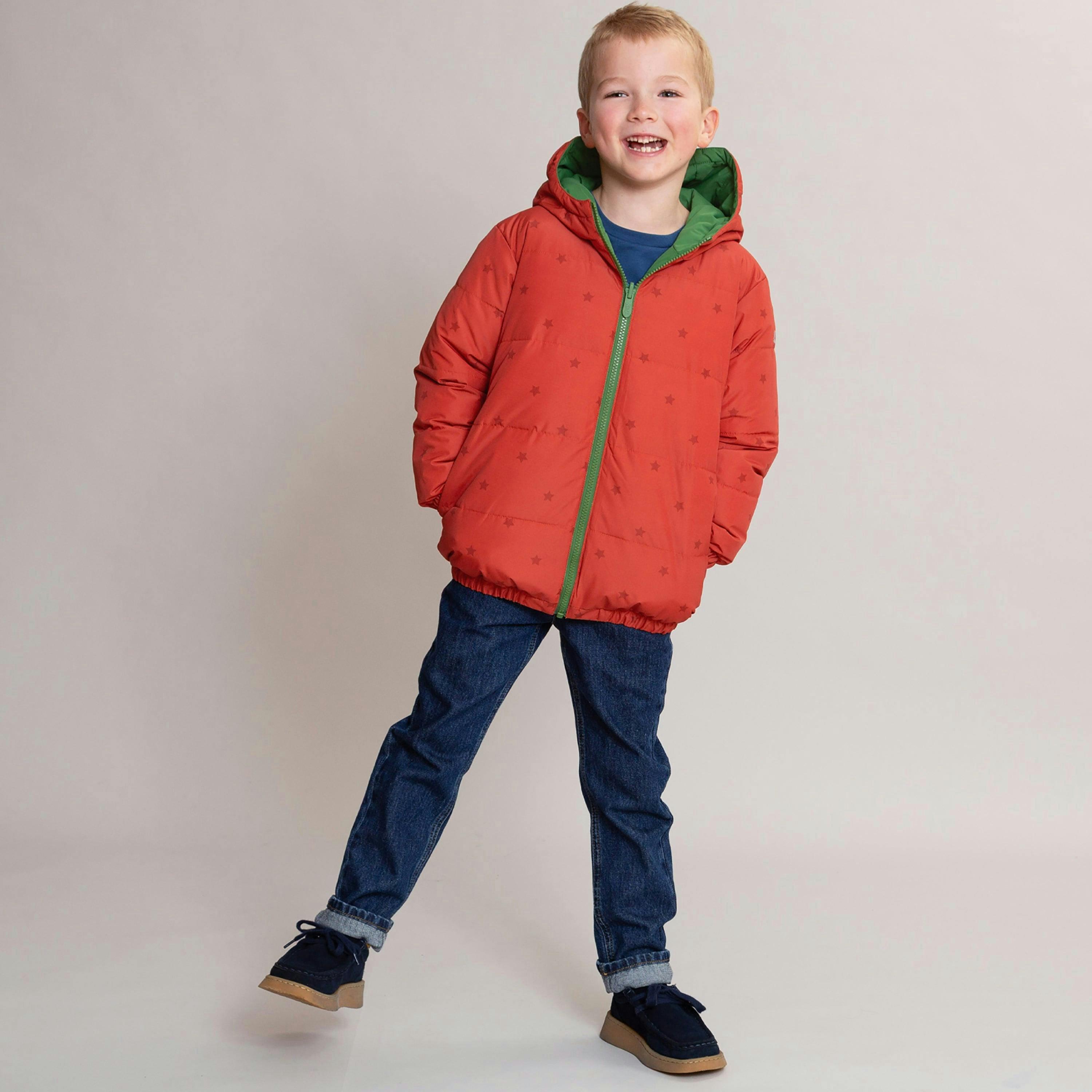 Kids Stargaze Reversible Cocoon Coat , view 4 of 6