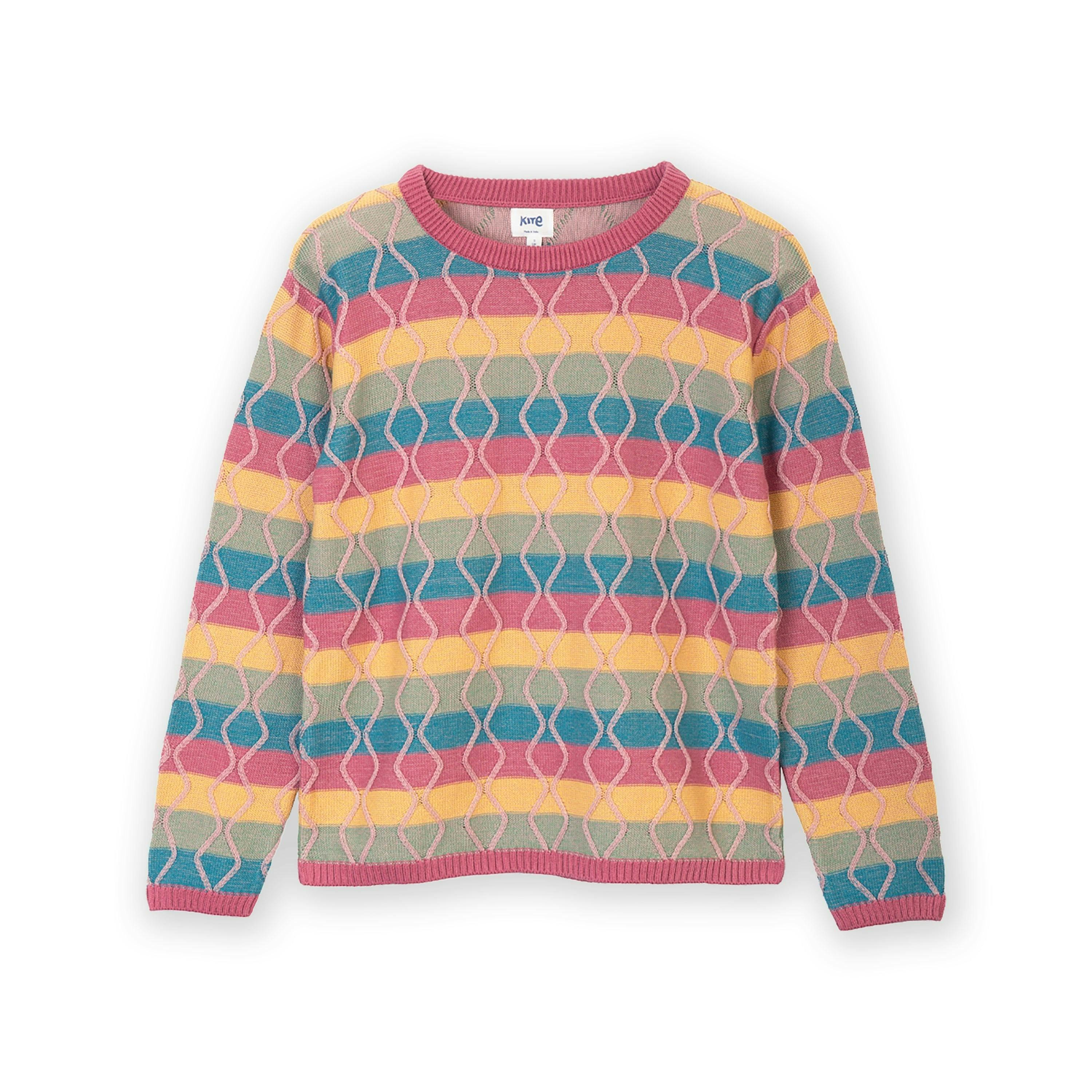 Organic Fancy Stripe Hermitage Knit Jumper , view 2 of 6