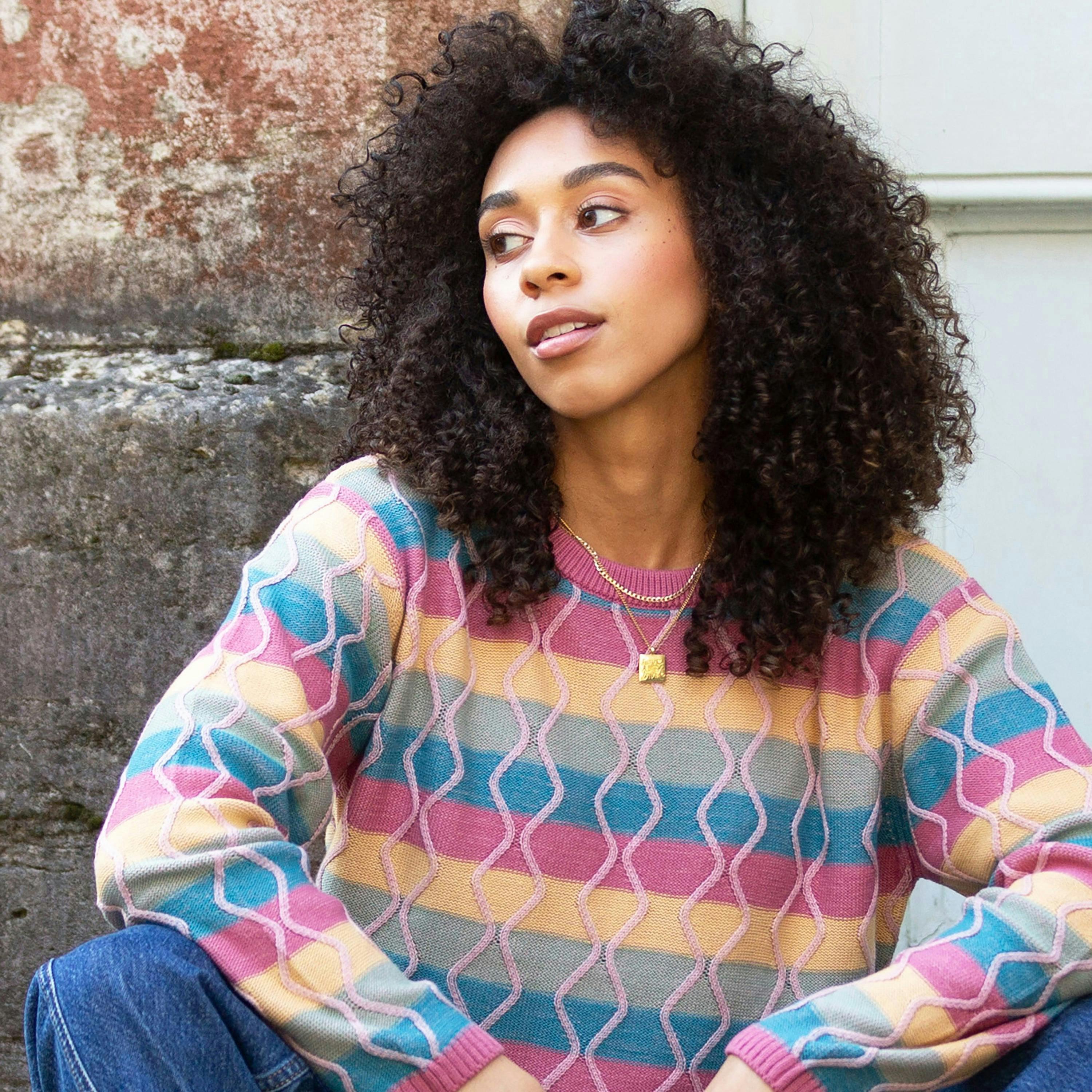 Organic Fancy Stripe Hermitage Knit Jumper , view 3 of 6