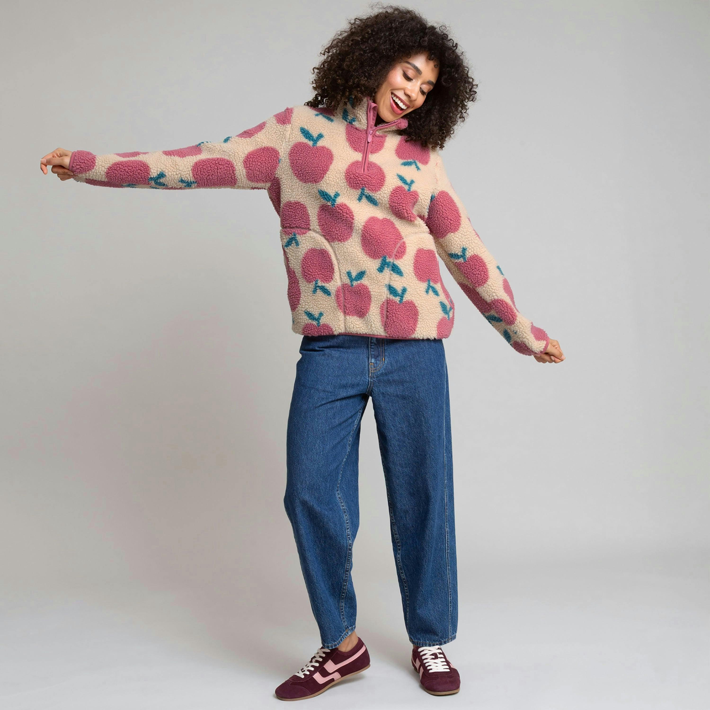 Apples Purbeck 1/4 Zip Teddy Fleece , view 3 of 6