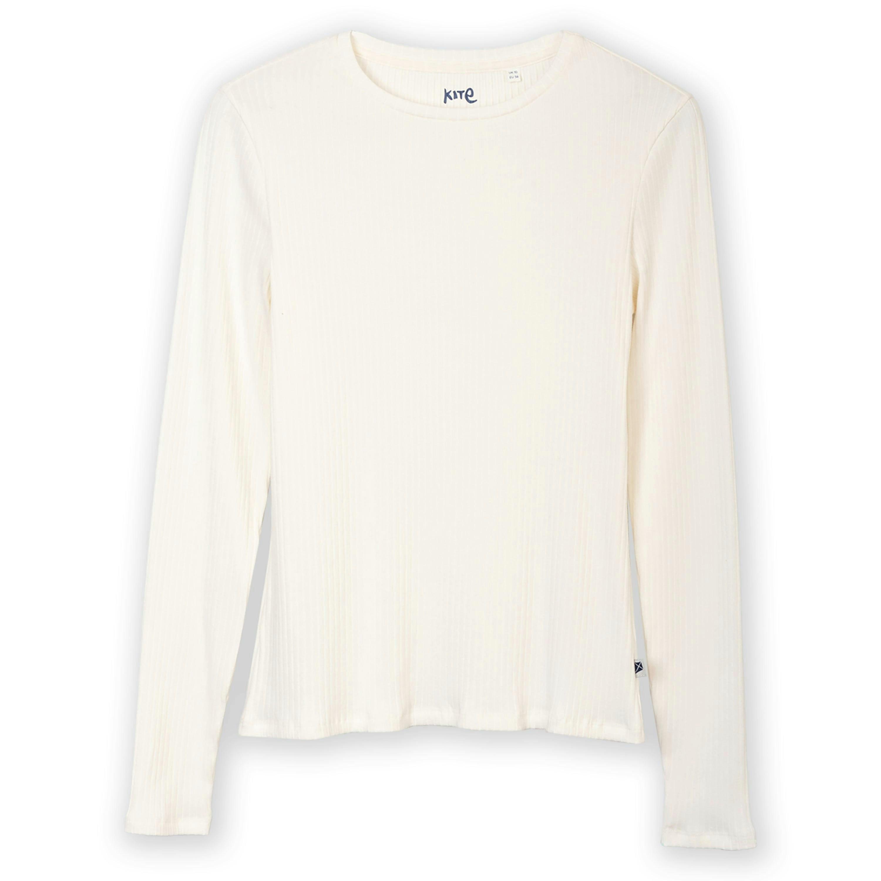 Organic Portesham Ribbed Jersey T-Shirt Off-White , view 2 of 4