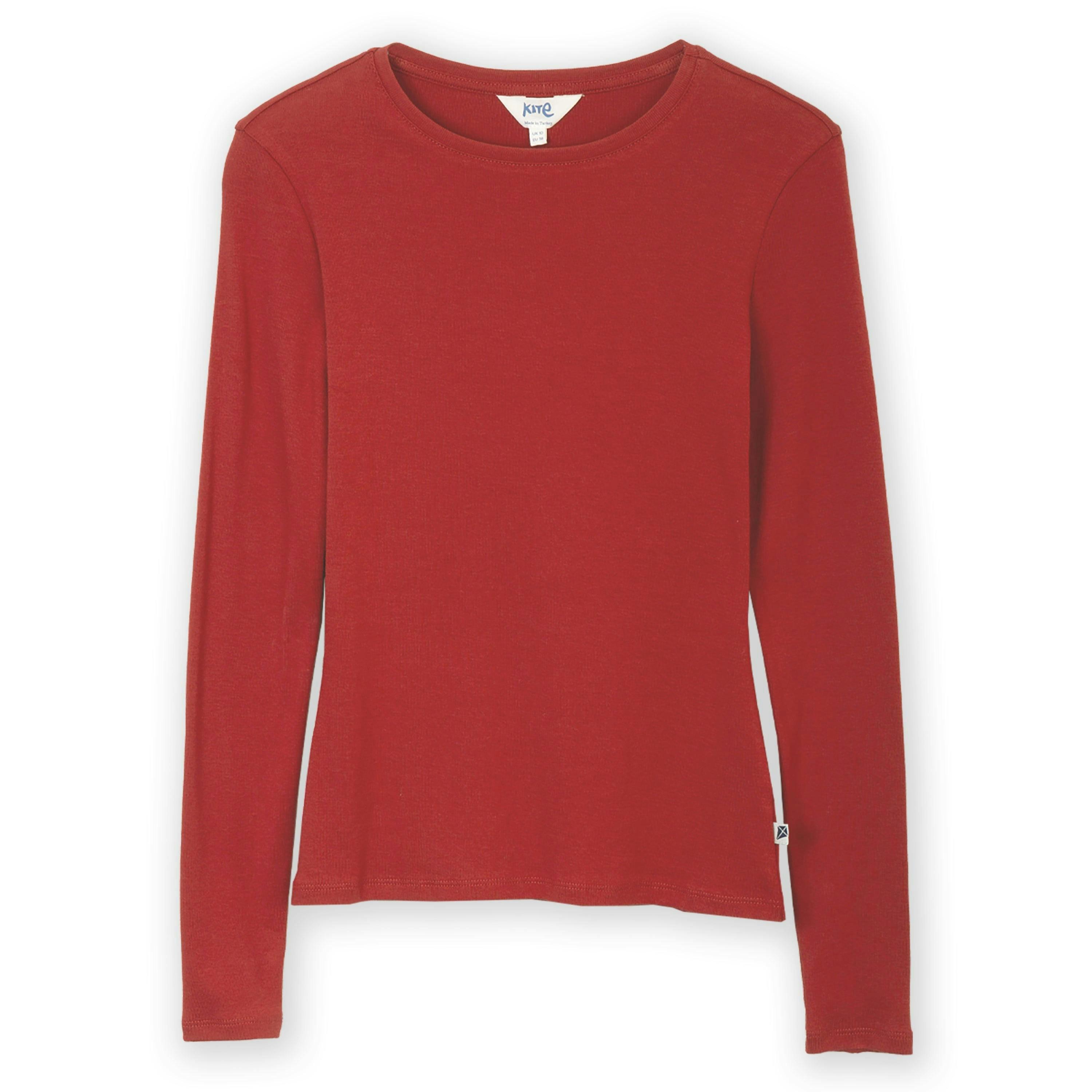 Organic Portesham Jersey T-Shirt Red Ochre , view 2 of 5