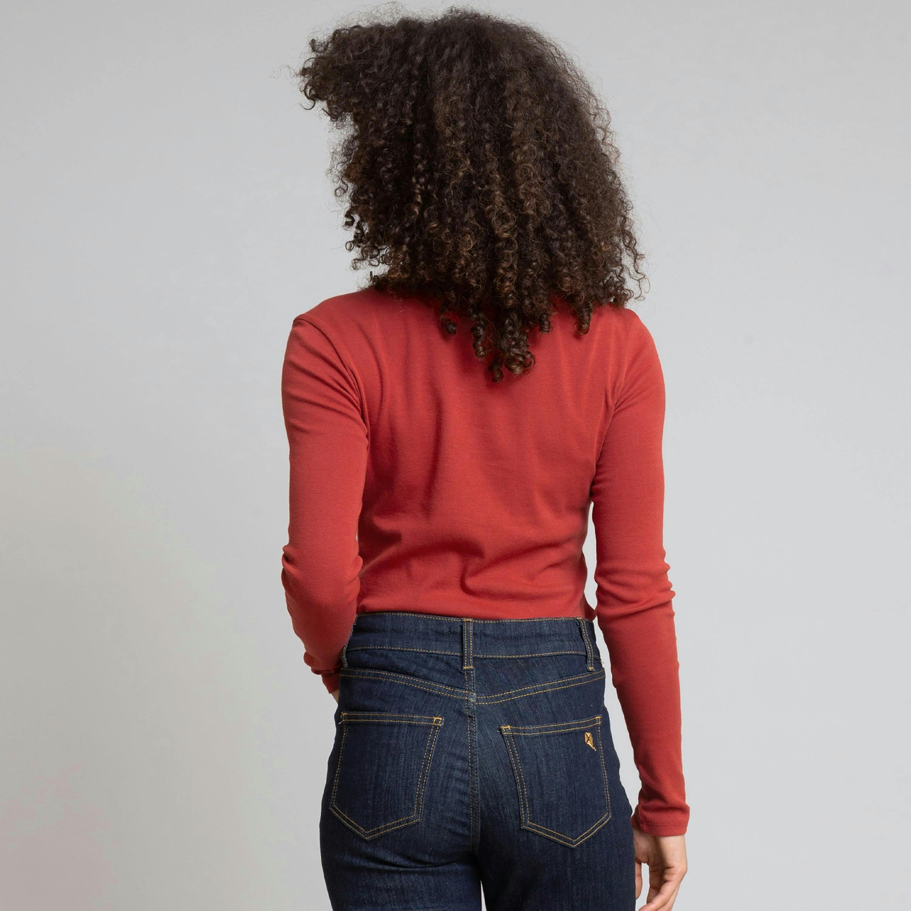 Organic Portesham Jersey T-Shirt Red Ochre , view 5 of 5