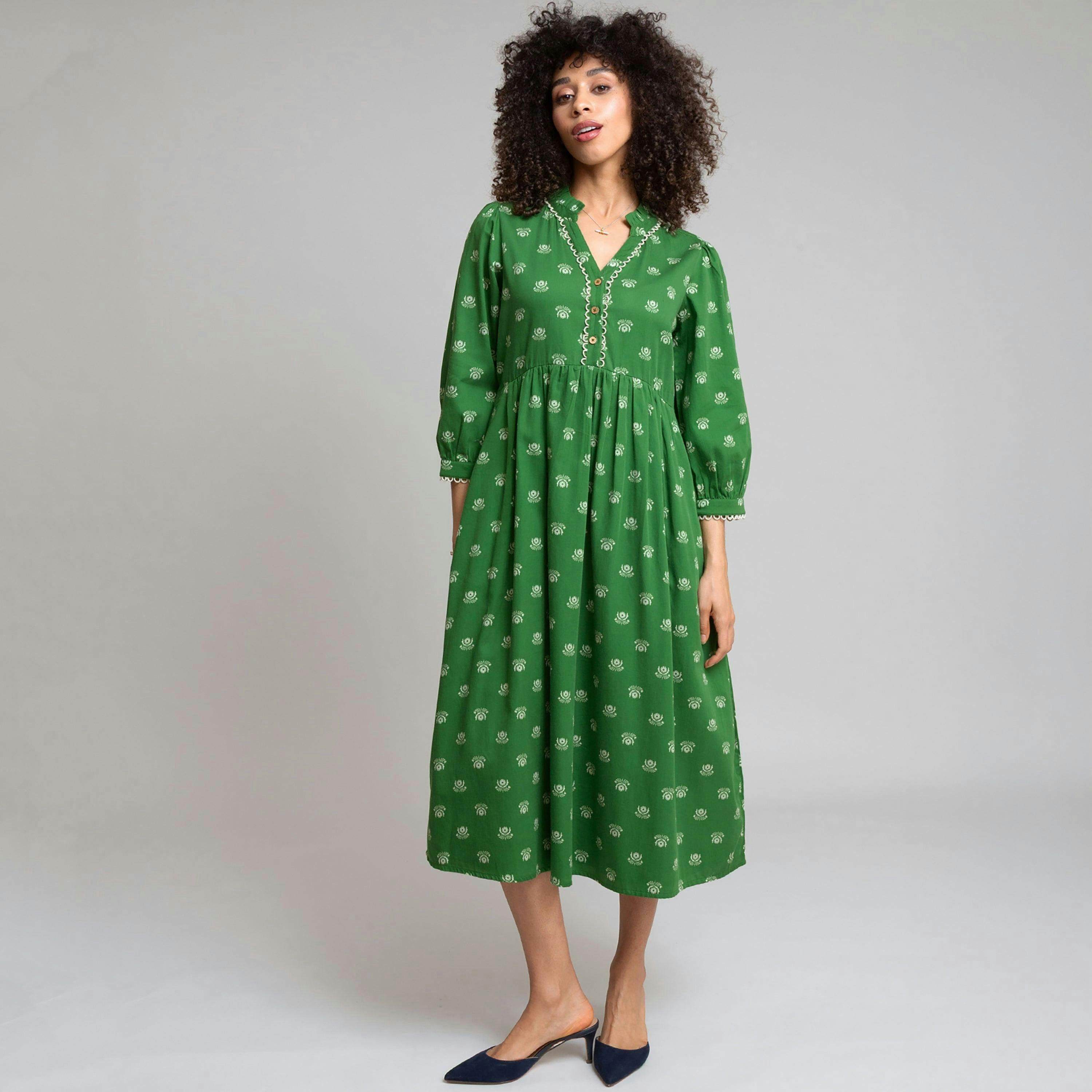 Organic Thistle Longburton Sateen Dress , view 3 of 5