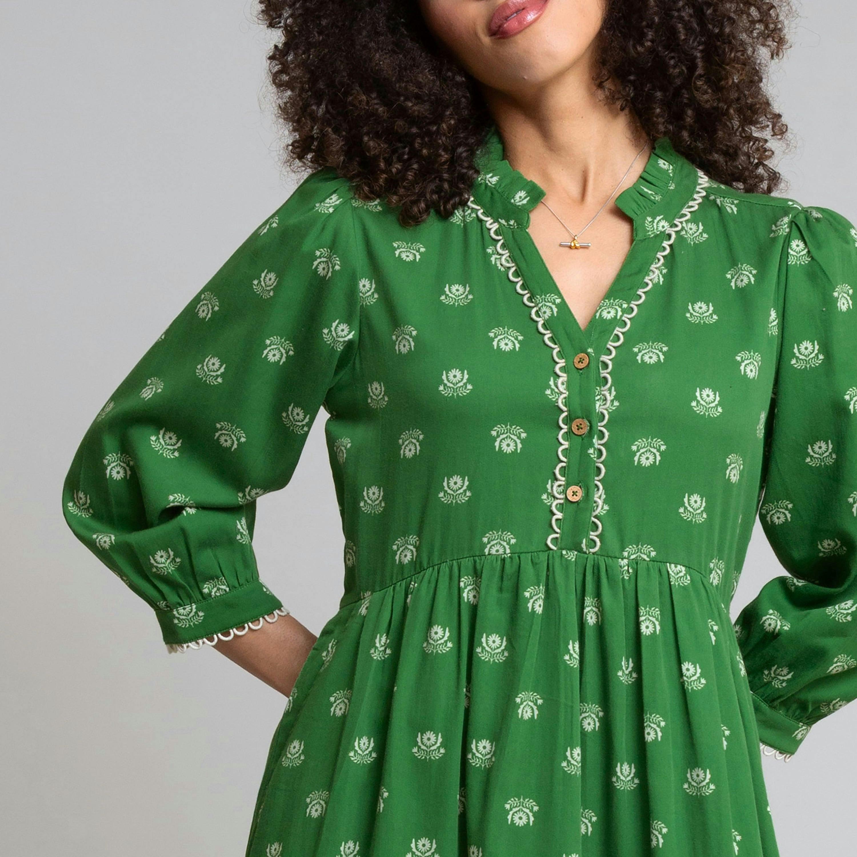 Organic Thistle Longburton Sateen Dress , view 4 of 5