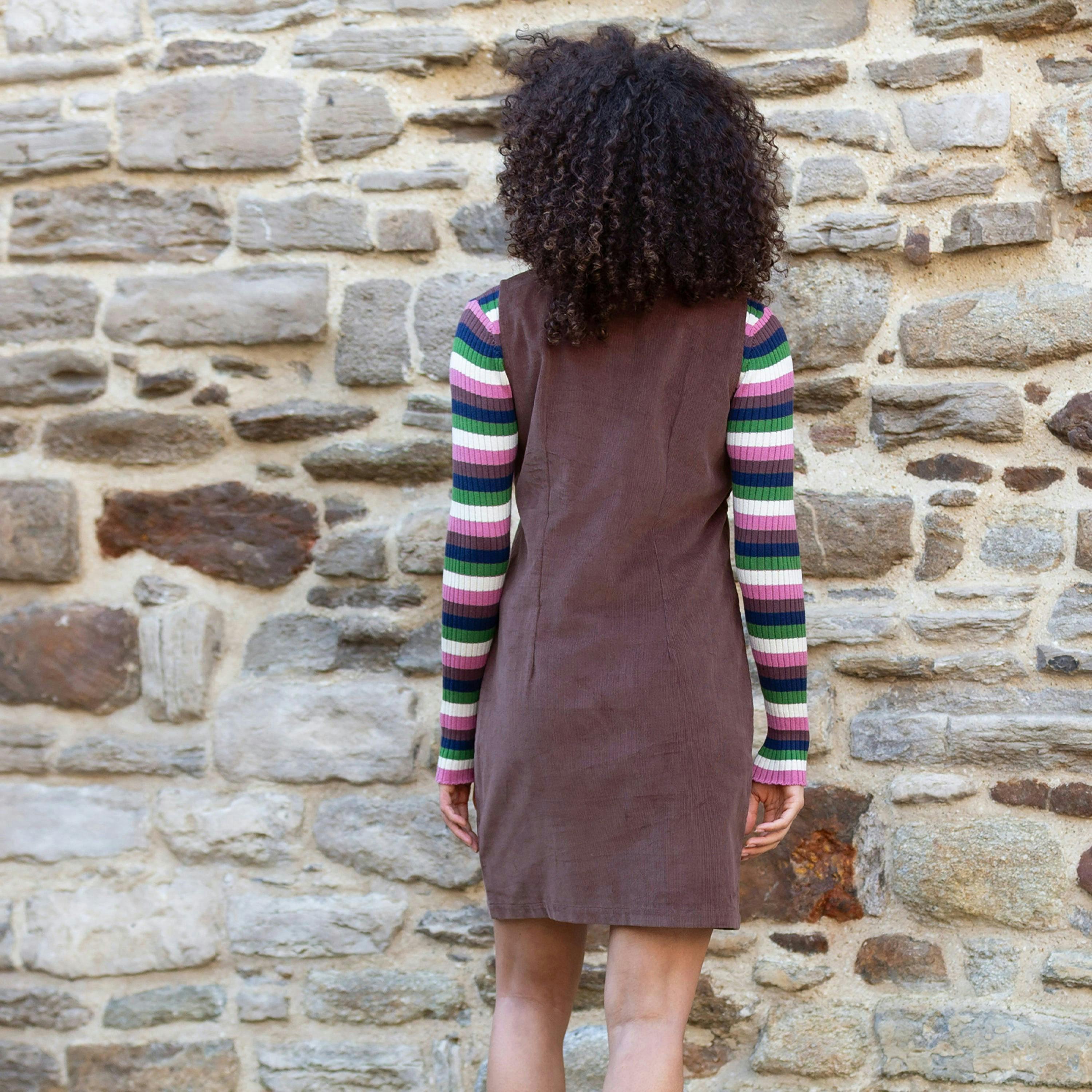 Organic Purewell Cord Pinafore Dress , view 4 of 4