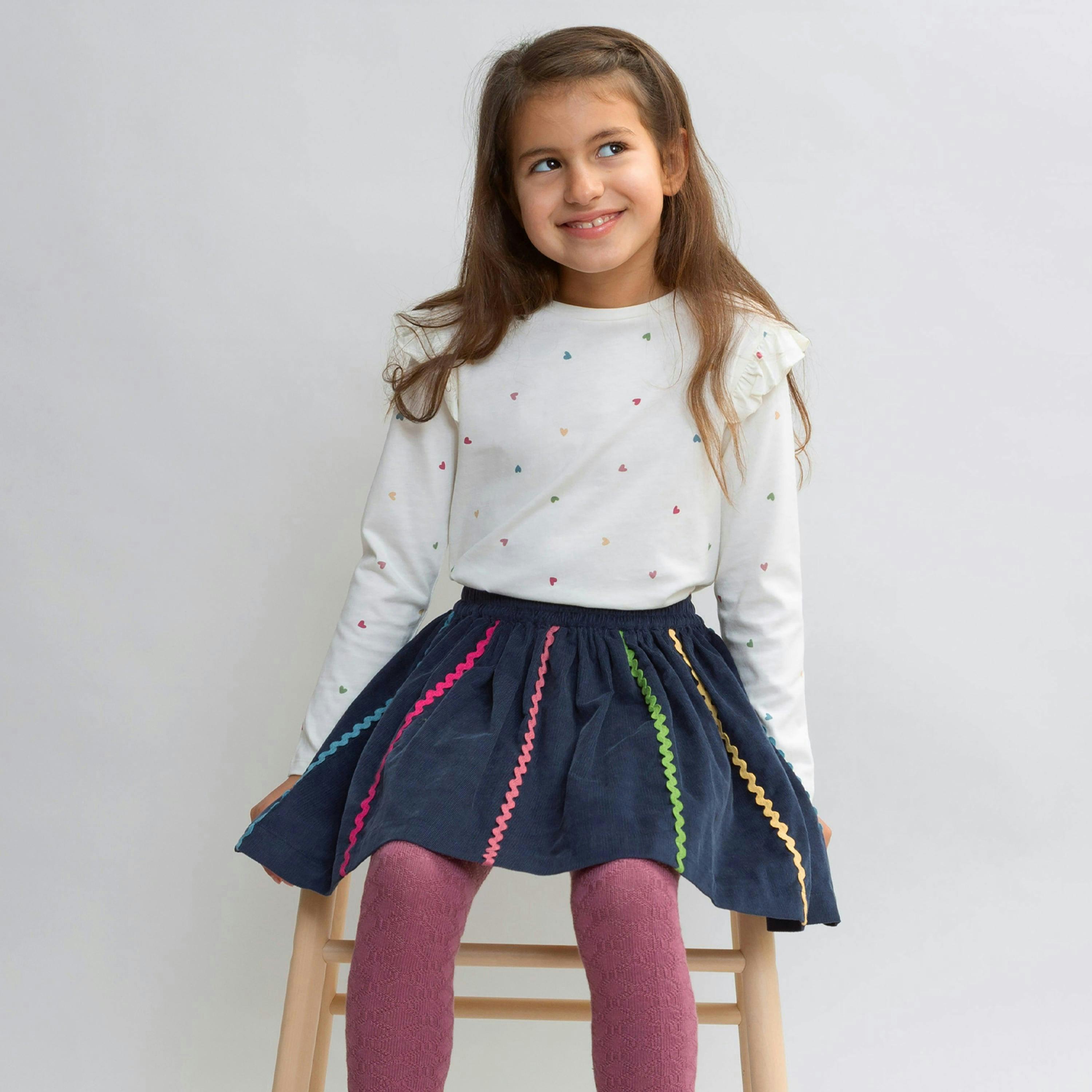 Kids Organic Ric Rac Skirt , view 3 of 3