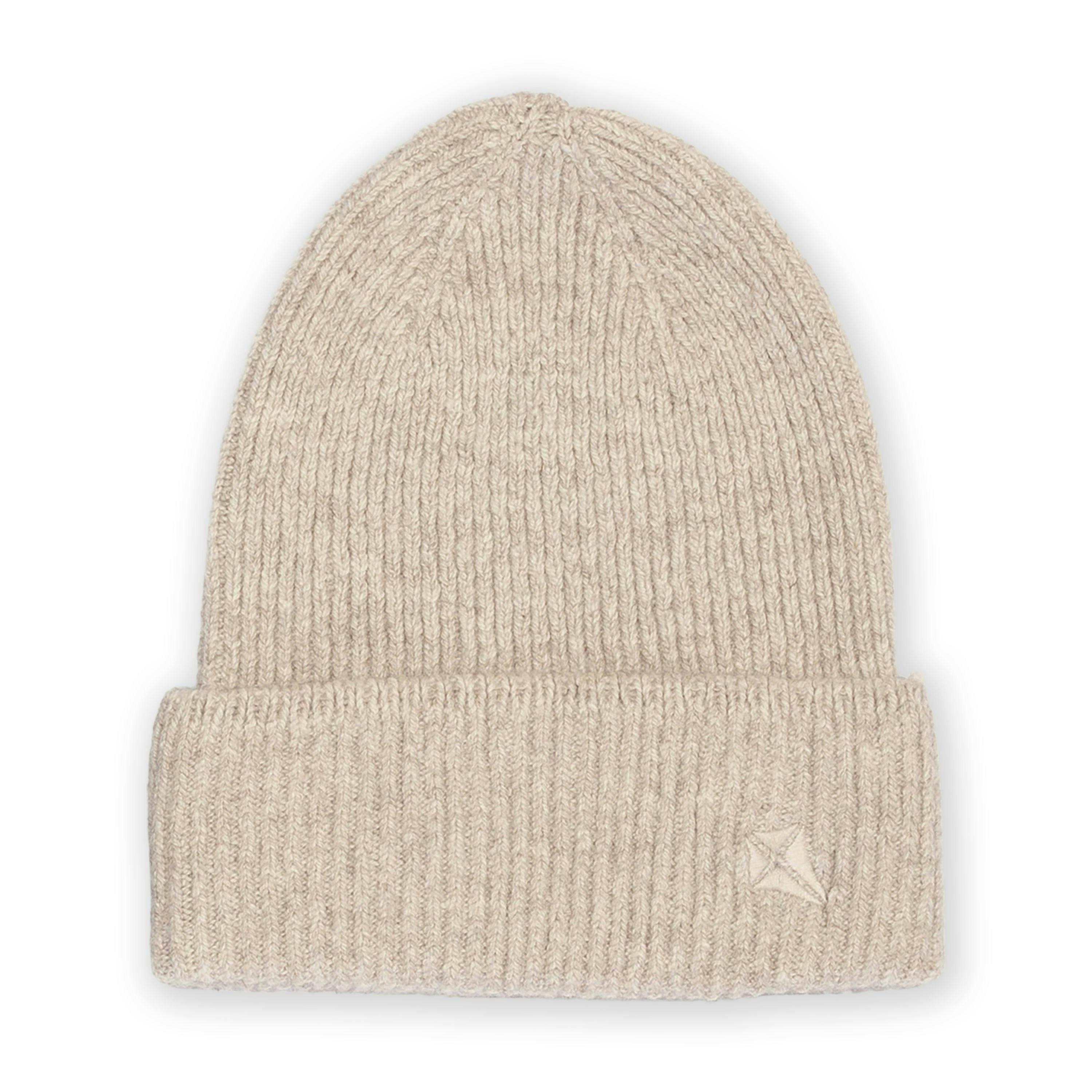 Organic Winterborne Wool Beanie Hat Oatmeal , view 2 of 3
