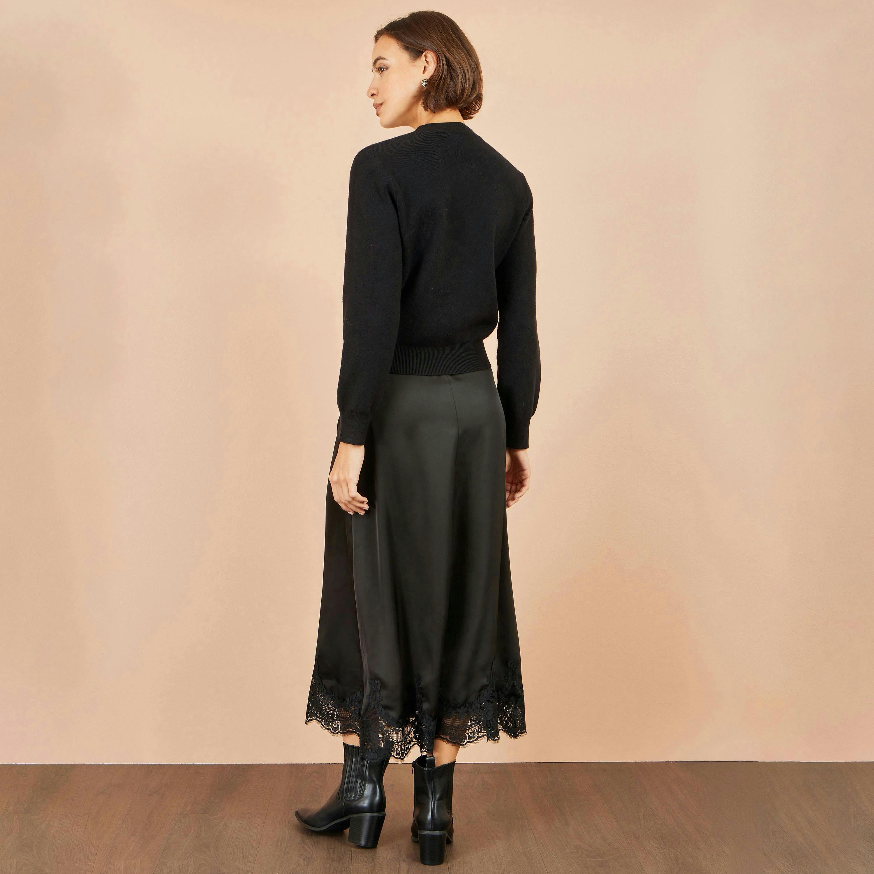 Yumi Black Sparkle Bow Cardigan , view 3 of 5