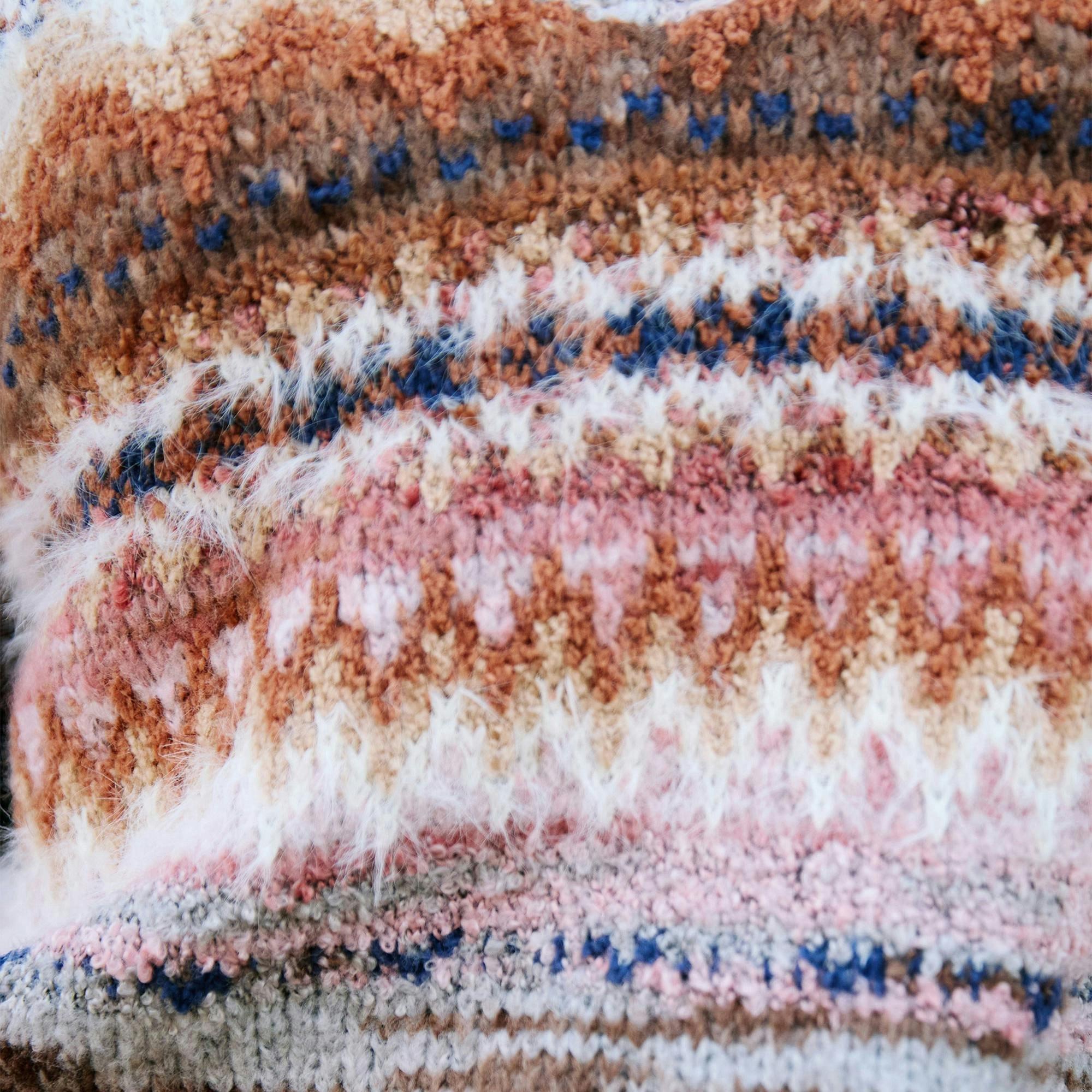 Yumi Multicolour Fairisle Relaxed Boucle Jumper , view 3 of 5