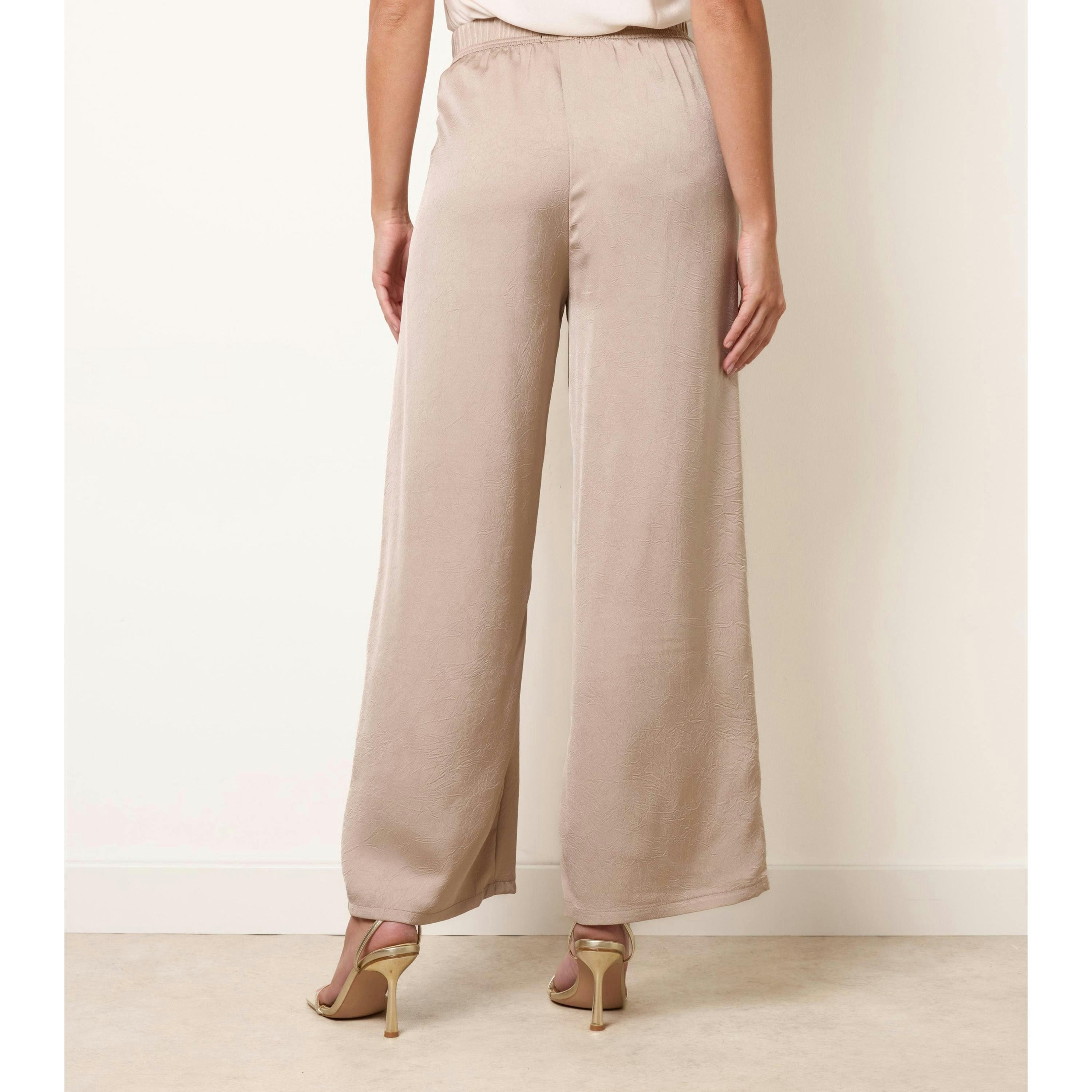 Blue Vanilla High Waist Wide Leg Trousers  in Champagne , view 2 of 4