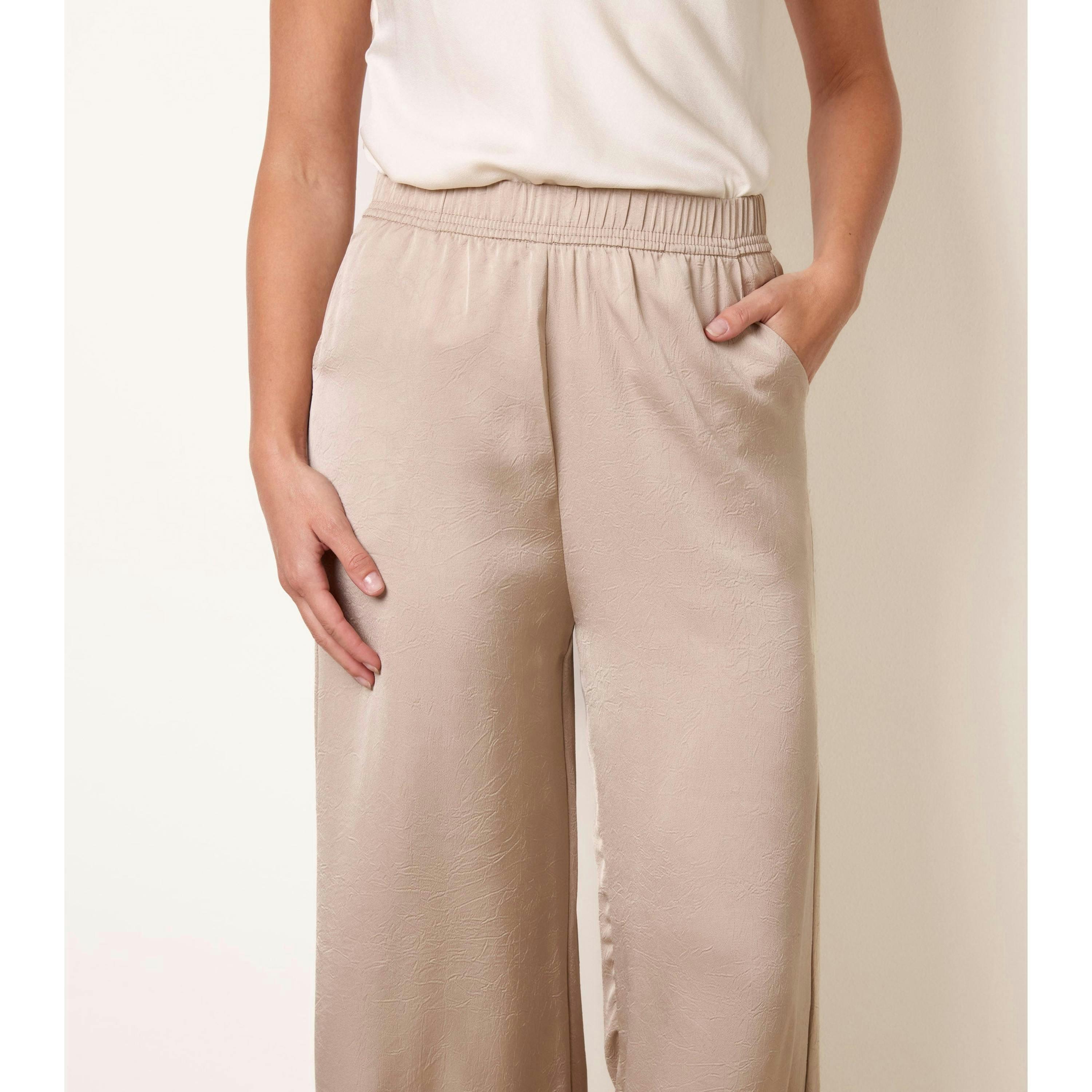Blue Vanilla High Waist Wide Leg Trousers  in Champagne , view 3 of 4