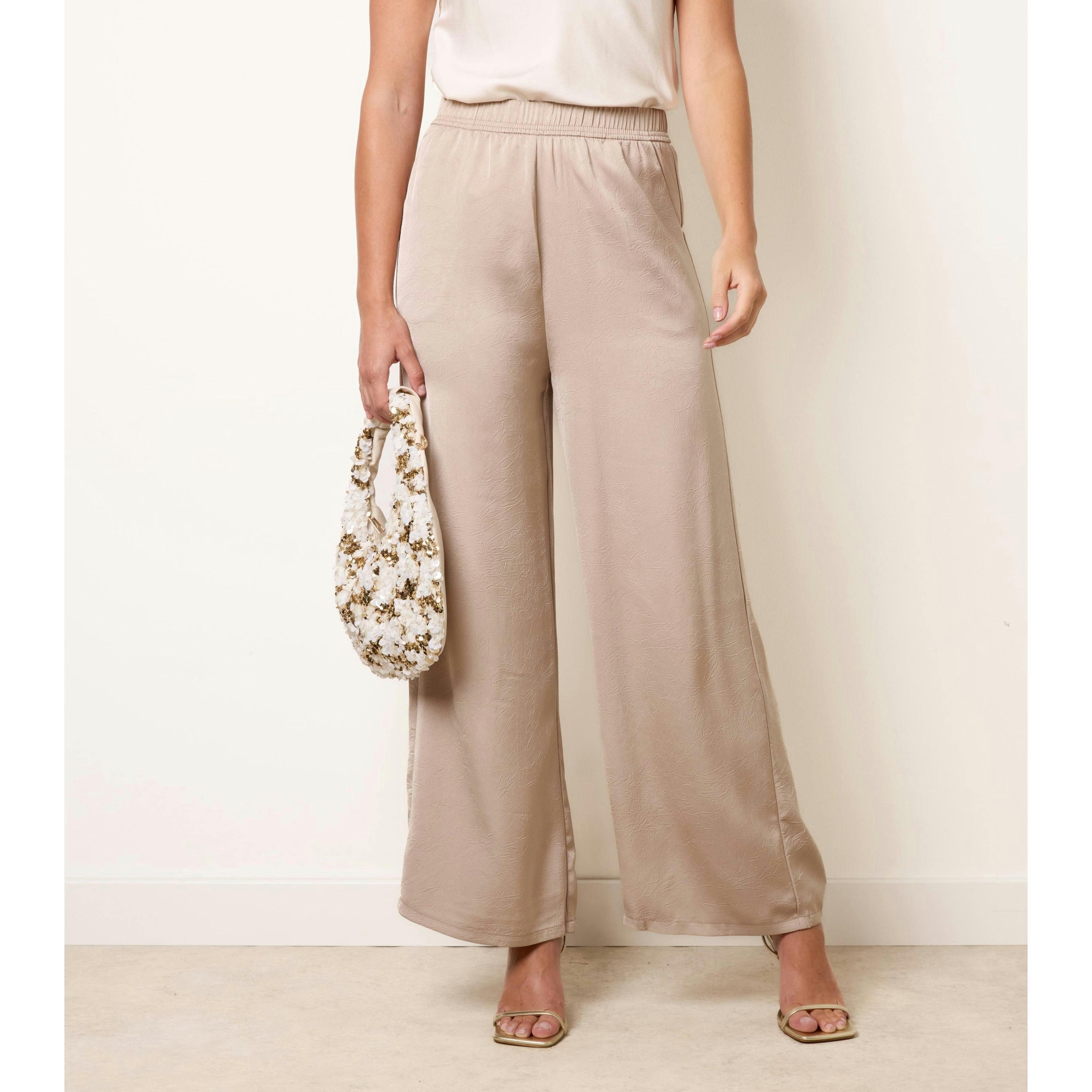 Blue Vanilla High Waist Wide Leg Trousers  in Champagne , view 4 of 4