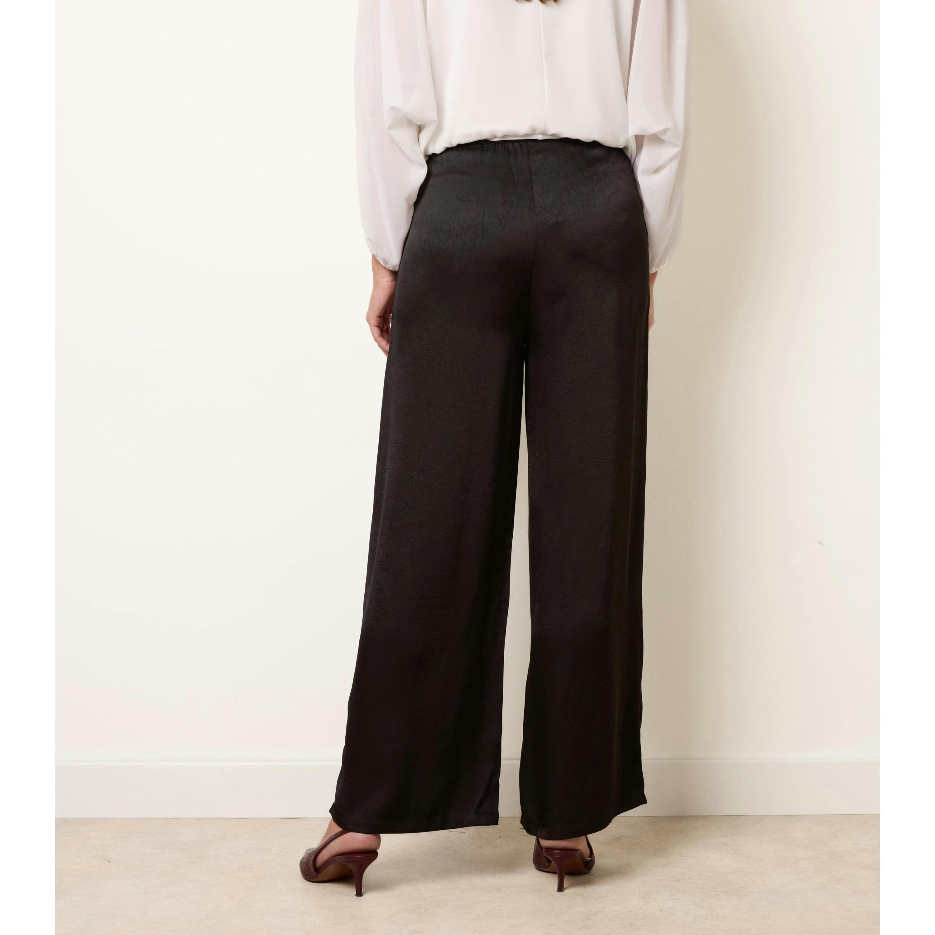 Blue Vanilla High Waist Wide Leg Trousers  in Black , view 2 of 4