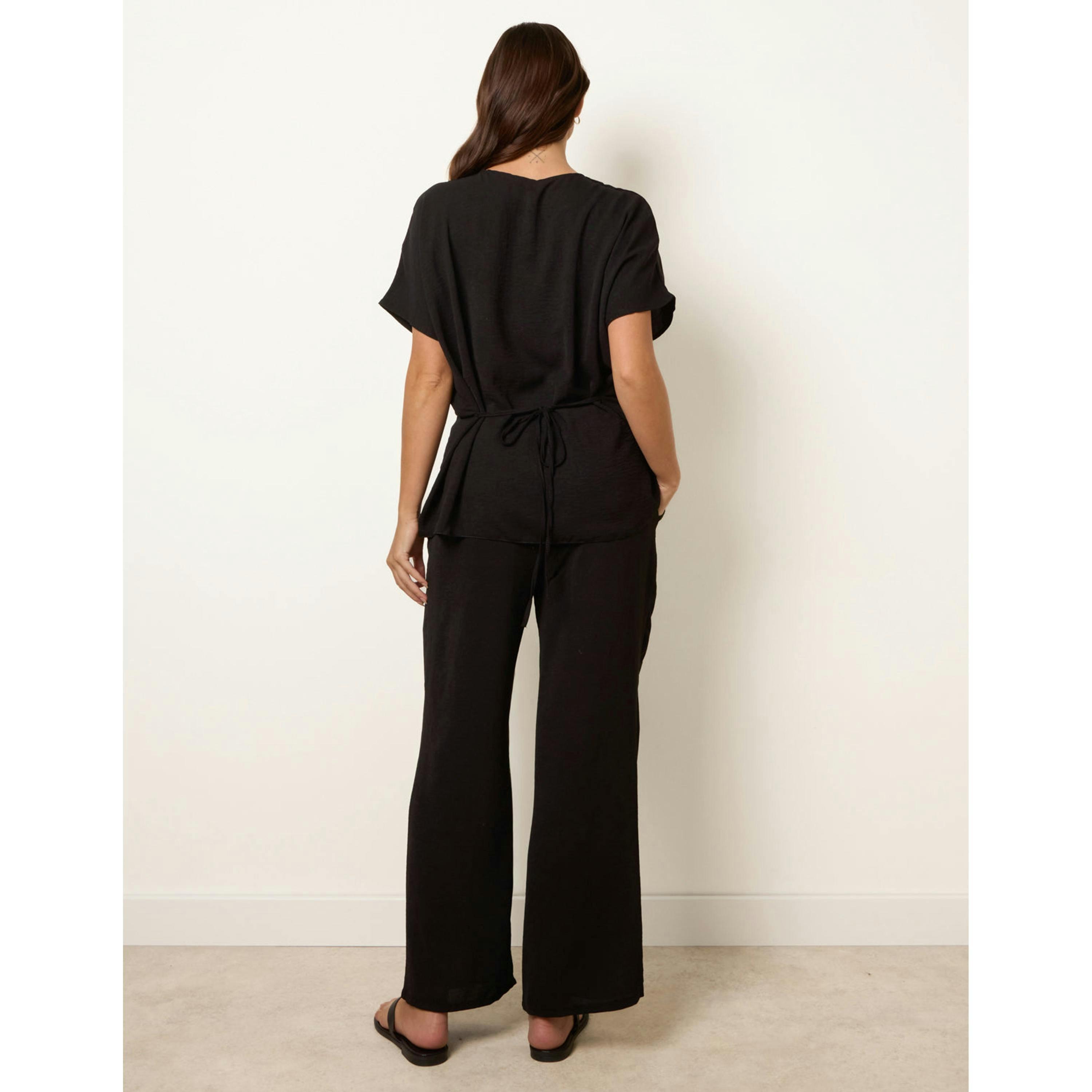 Blue Vanilla Two Piece Buckle Trouser Set  in Black , view 2 of 4