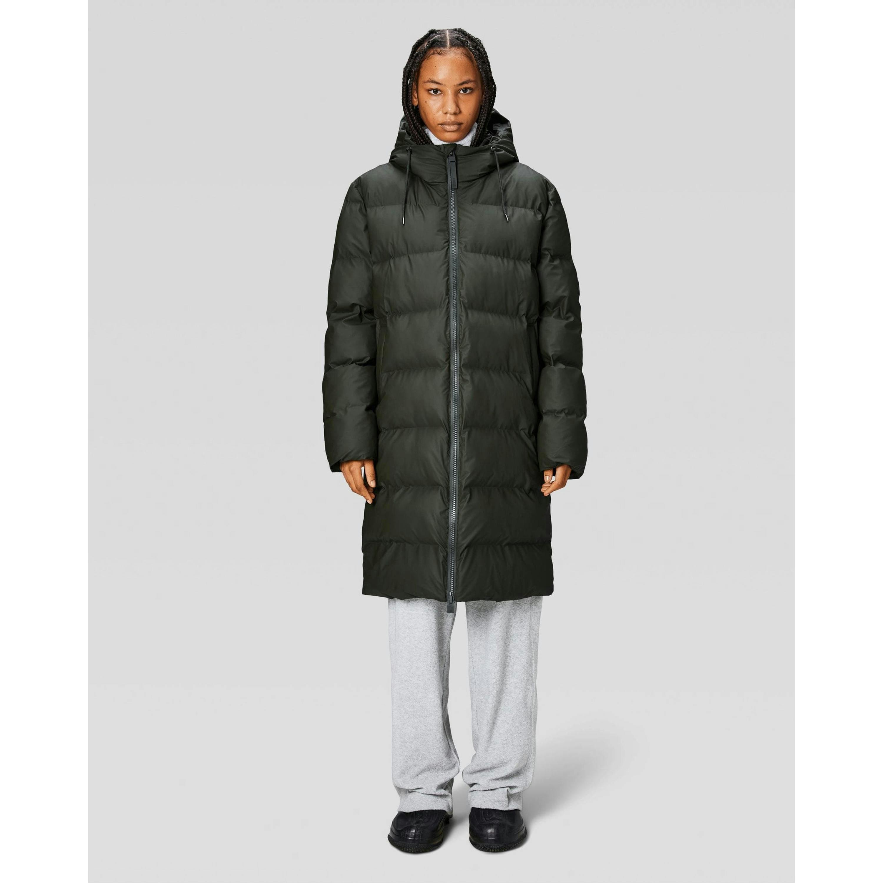 Rains Puffer Jacket  in Green , view 5 of 6