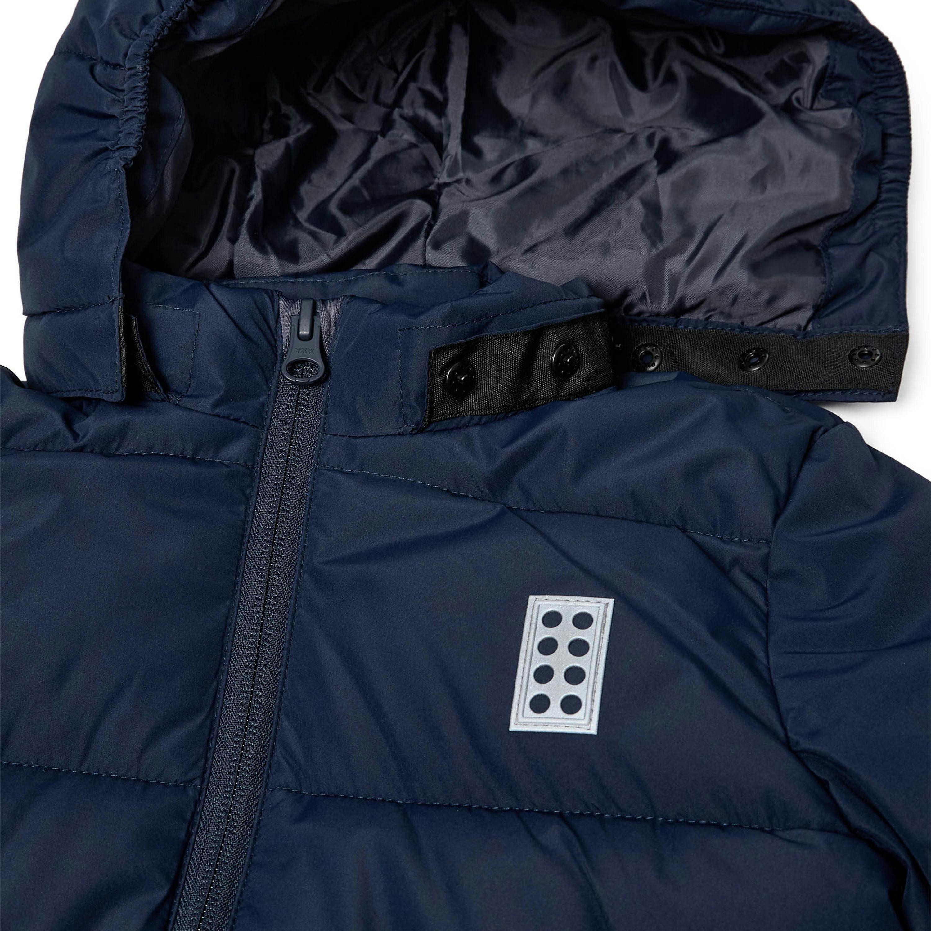 LEGO® Kids Unisex Winter Jacket, Water Repellent, Dark Navy , view 3 of 6