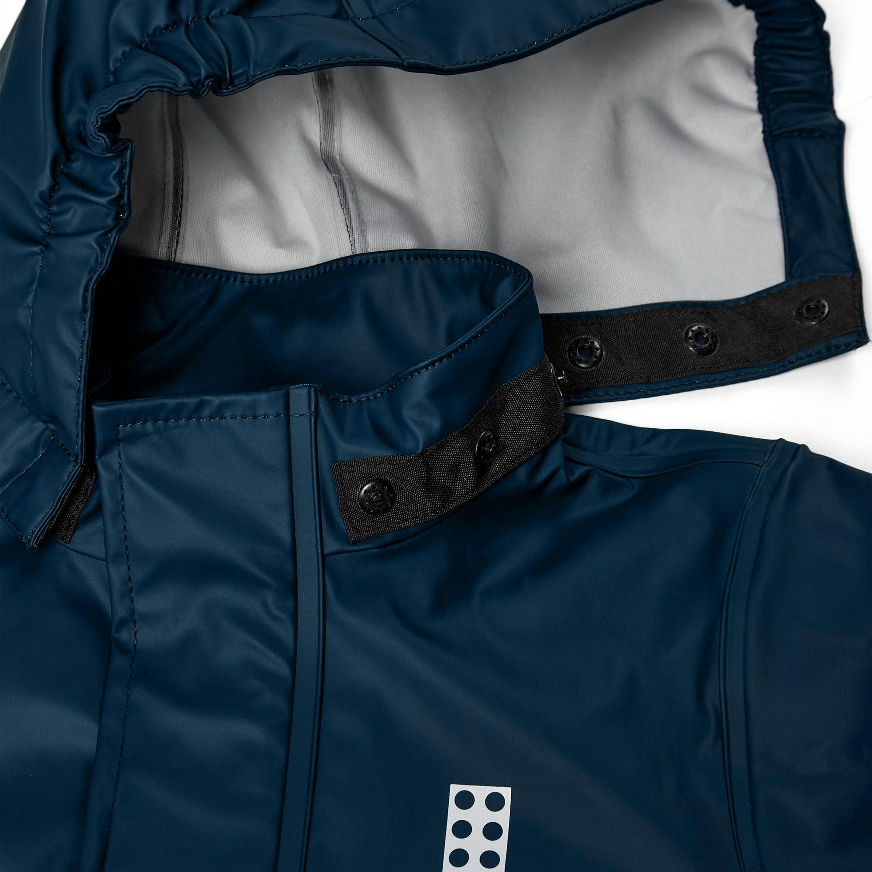 LEGO® Kids Unisex PU Rain Jacket & Pants Play Suit Set, Navy , view 3 of 6