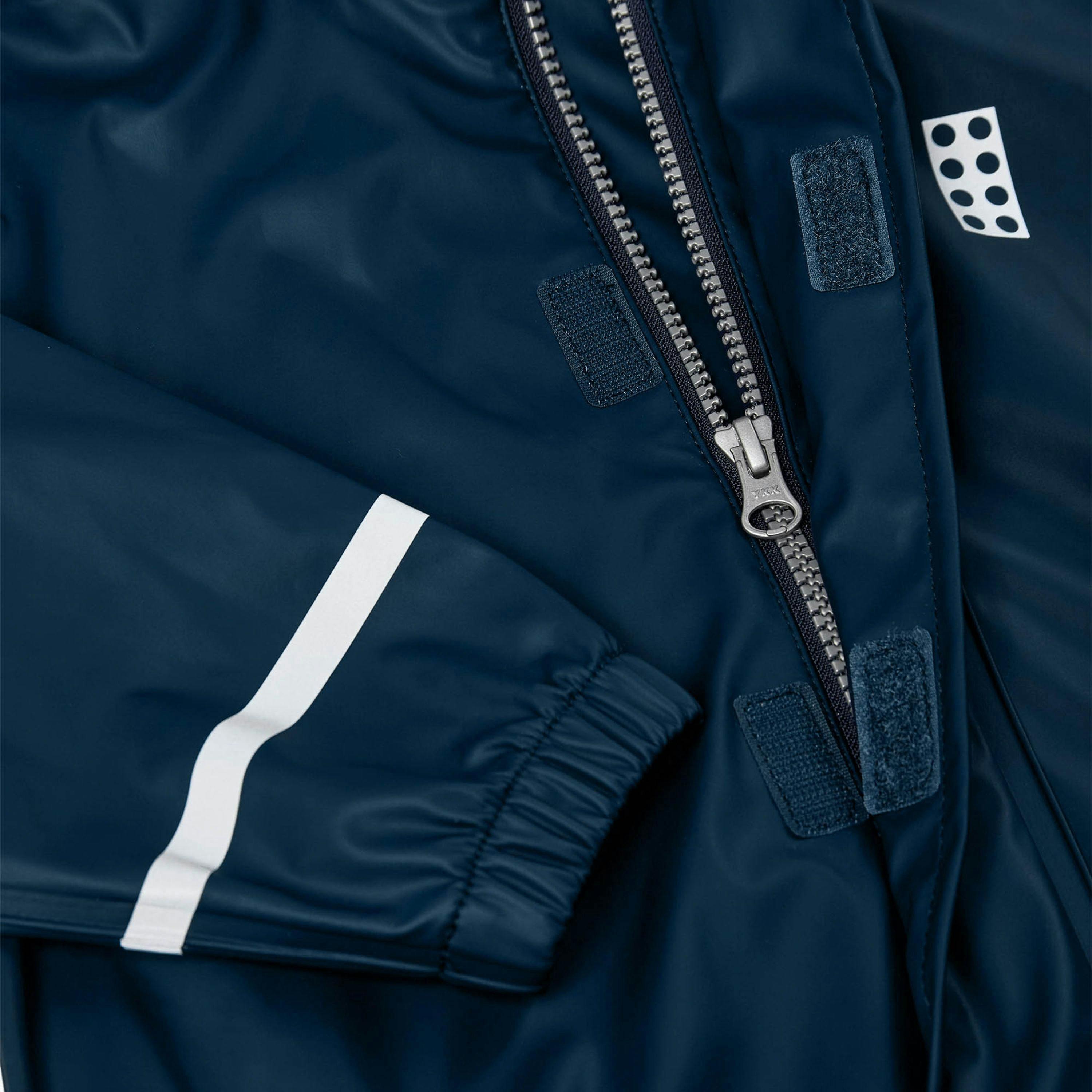 LEGO® Kids Unisex PU Rain Jacket & Pants Play Suit Set, Navy , view 4 of 6