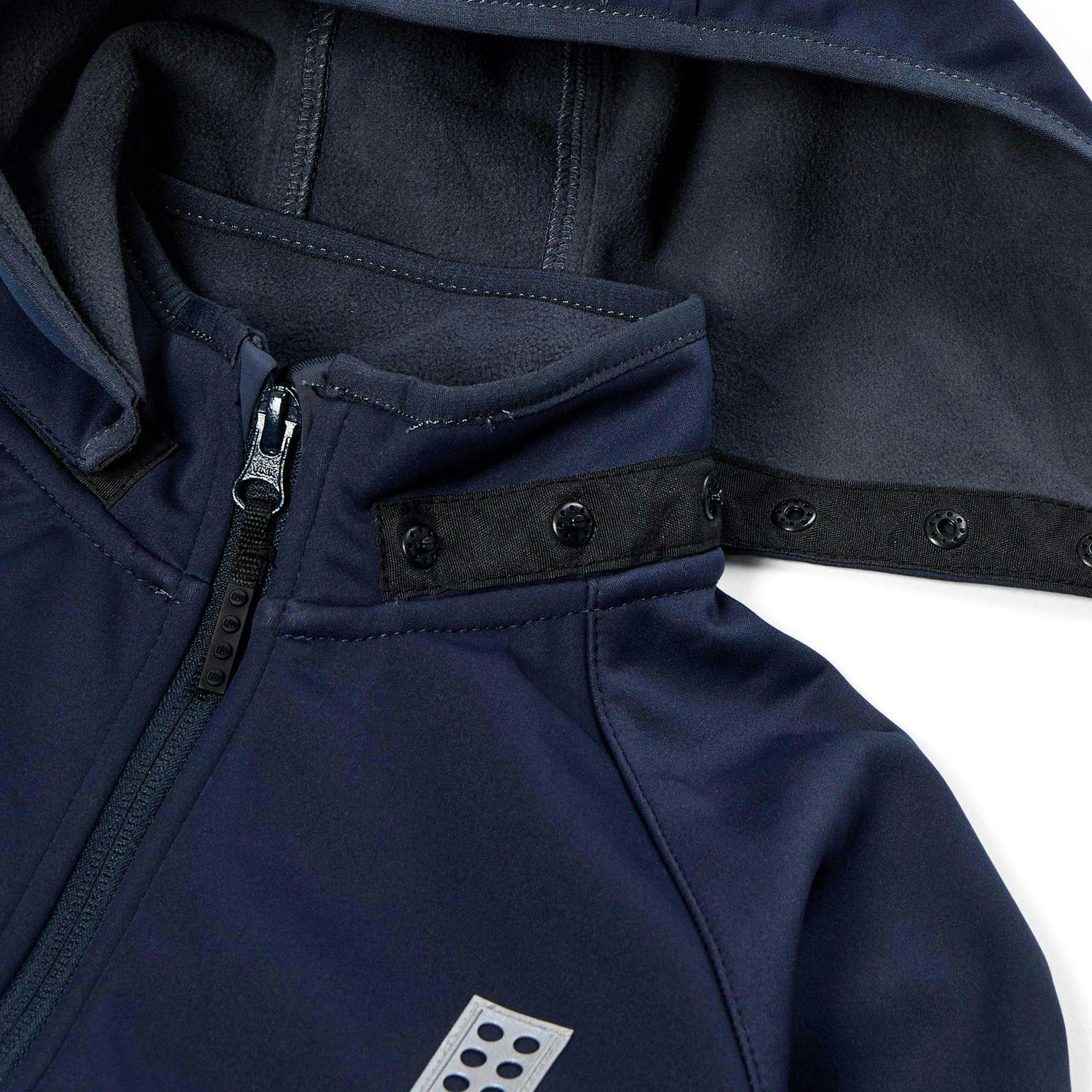 LEGO® Kids Unisex Softshell Jacket, Navy/Grey , view 3 of 6