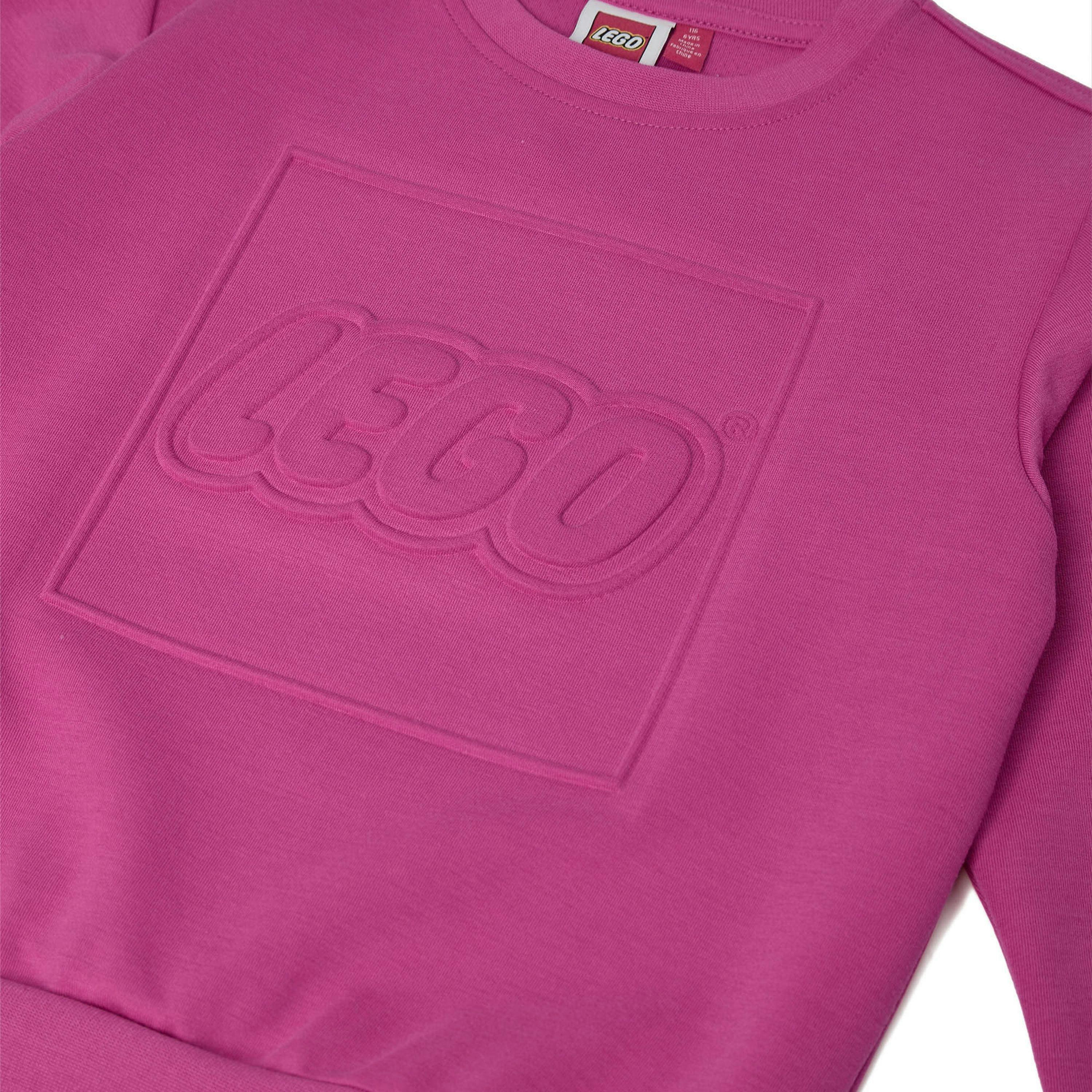 LEGO® Kids Unisex Sweatshirt, Embossed, Pink , view 3 of 5