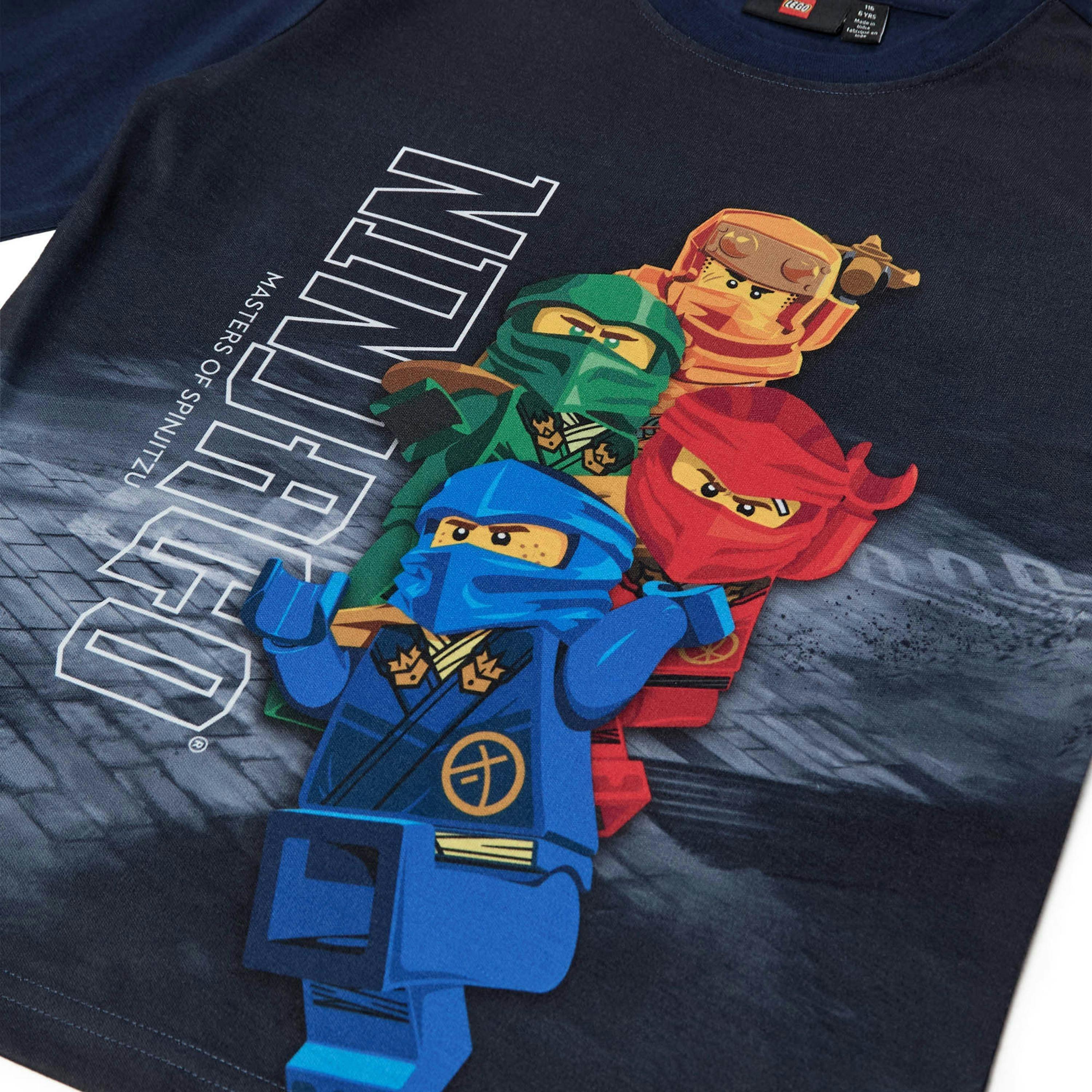 LEGO® NINJAGO® Kids Unisex Long Sleeve T-Shirt, Dark Navy , view 3 of 5