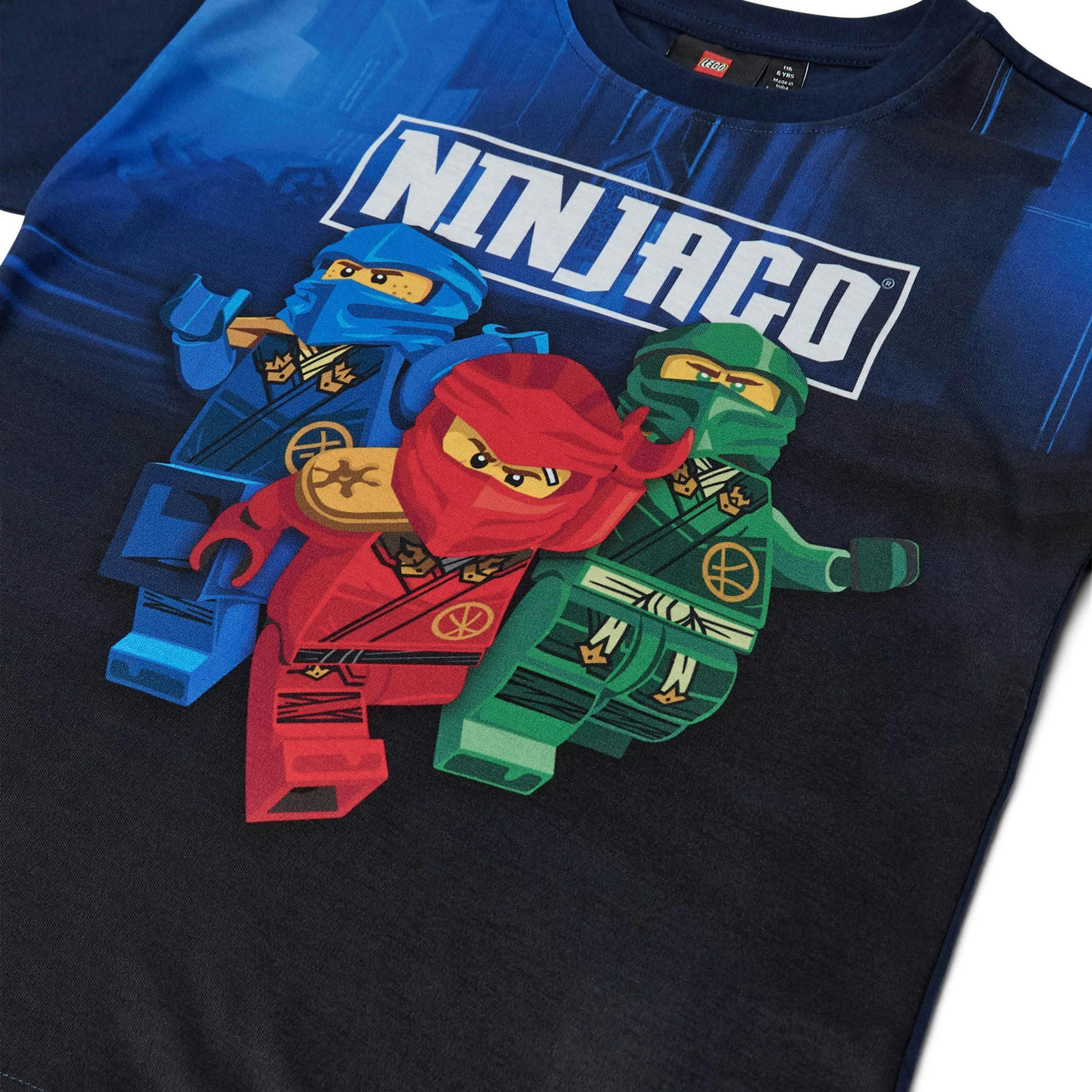 LEGO® NINJAGO® Kids Unisex Short Sleeve T-Shirt, Dark Navy , view 3 of 5