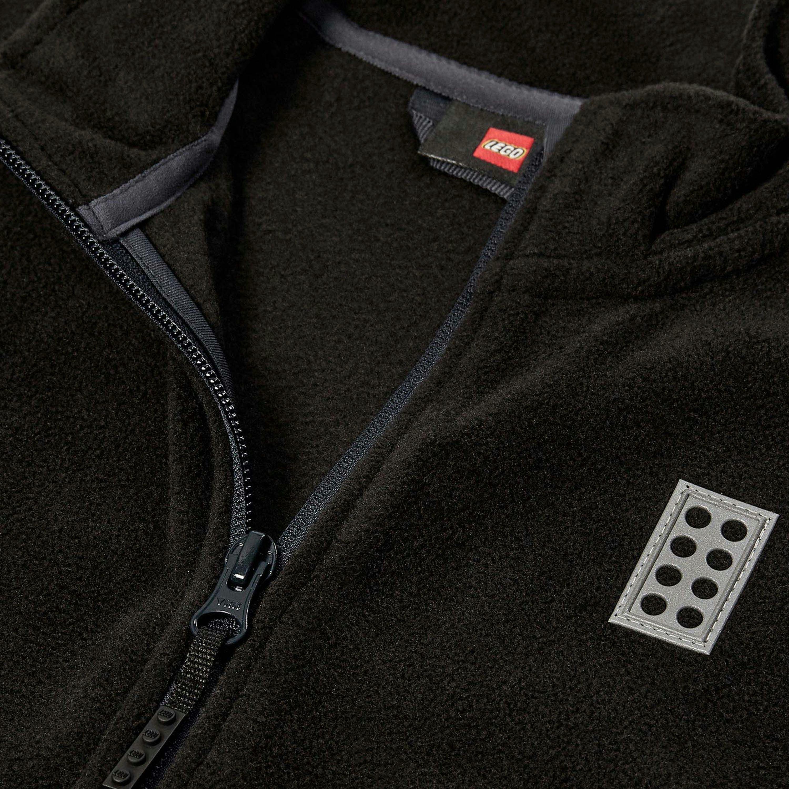 LEGO® Kids Unisex Fleece Jacket, Black , view 3 of 5