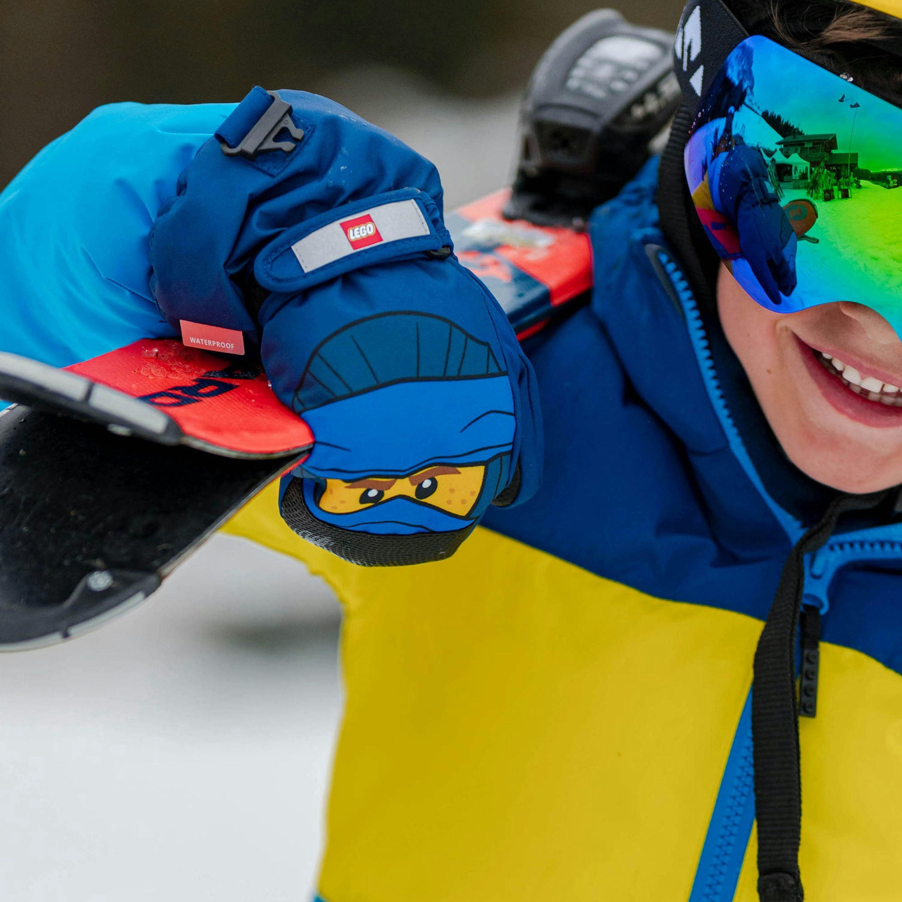 LEGO® NINJAGO® Kids Unisex Waterproof Mitten Gloves, Dark Blue , view 5 of 5