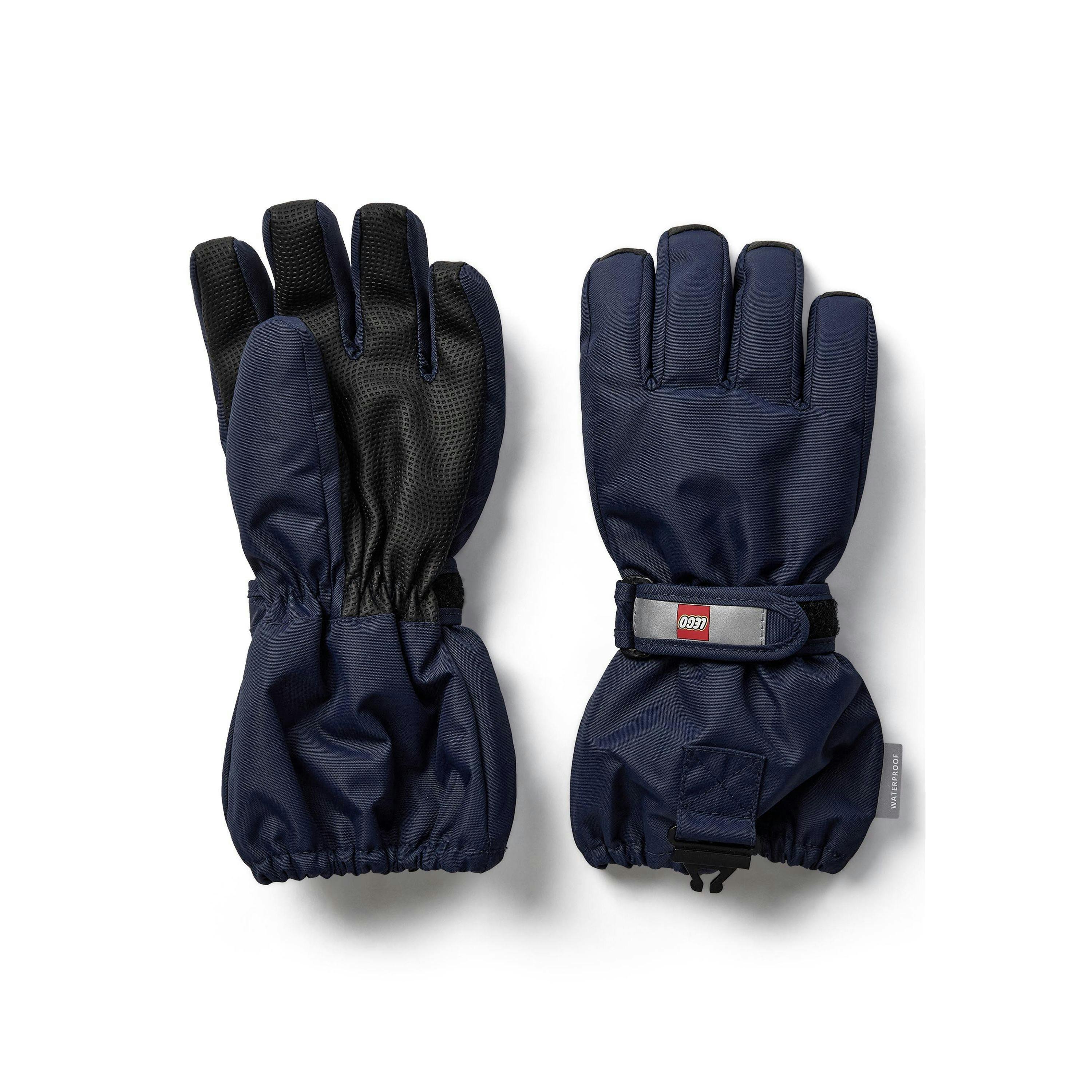 LEGO® Kids Unisex Thermal Ski Gloves, Windproof, Water Repellent, Dark Navy , view 2 of 5