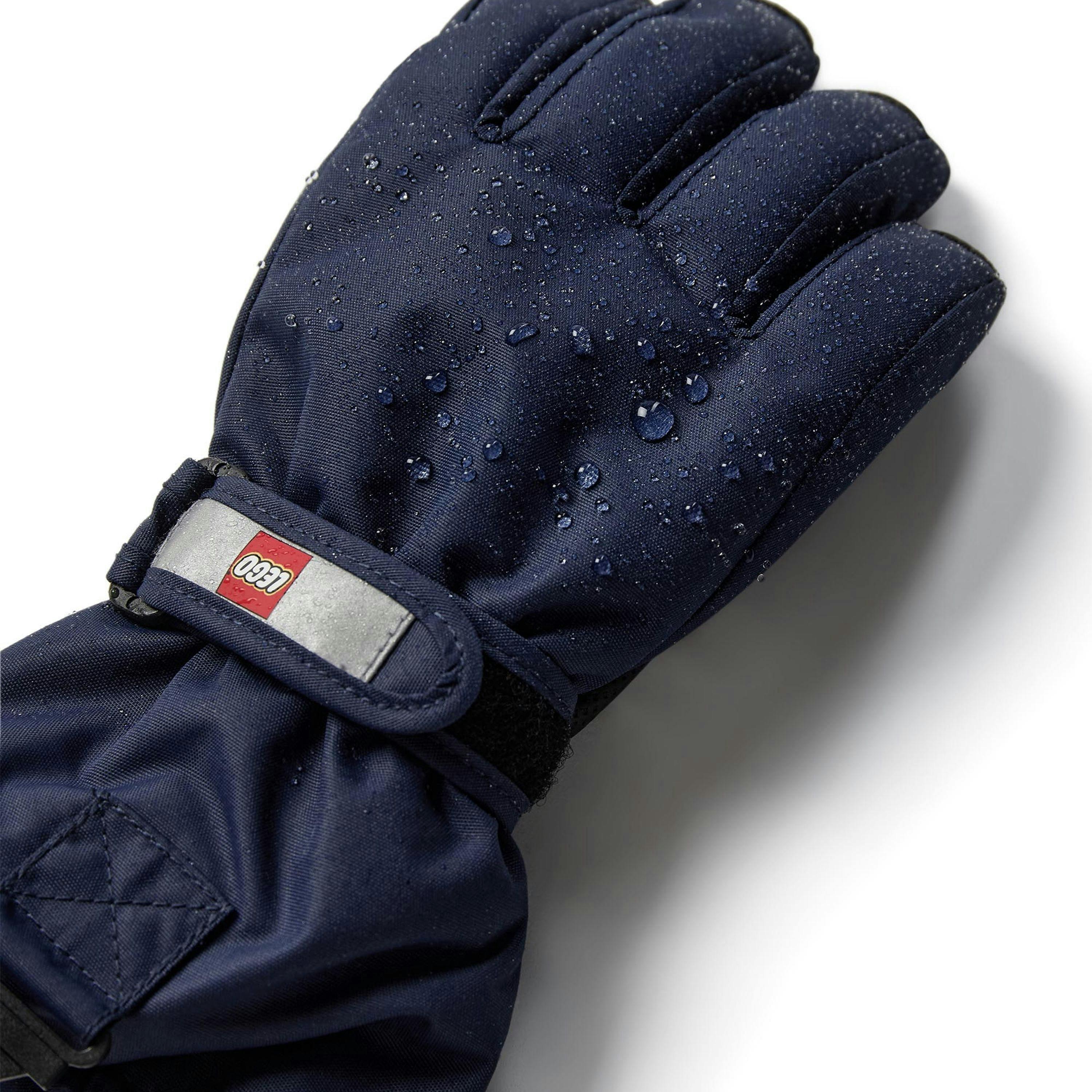 LEGO® Kids Unisex Thermal Ski Gloves, Windproof, Water Repellent, Dark Navy , view 4 of 5
