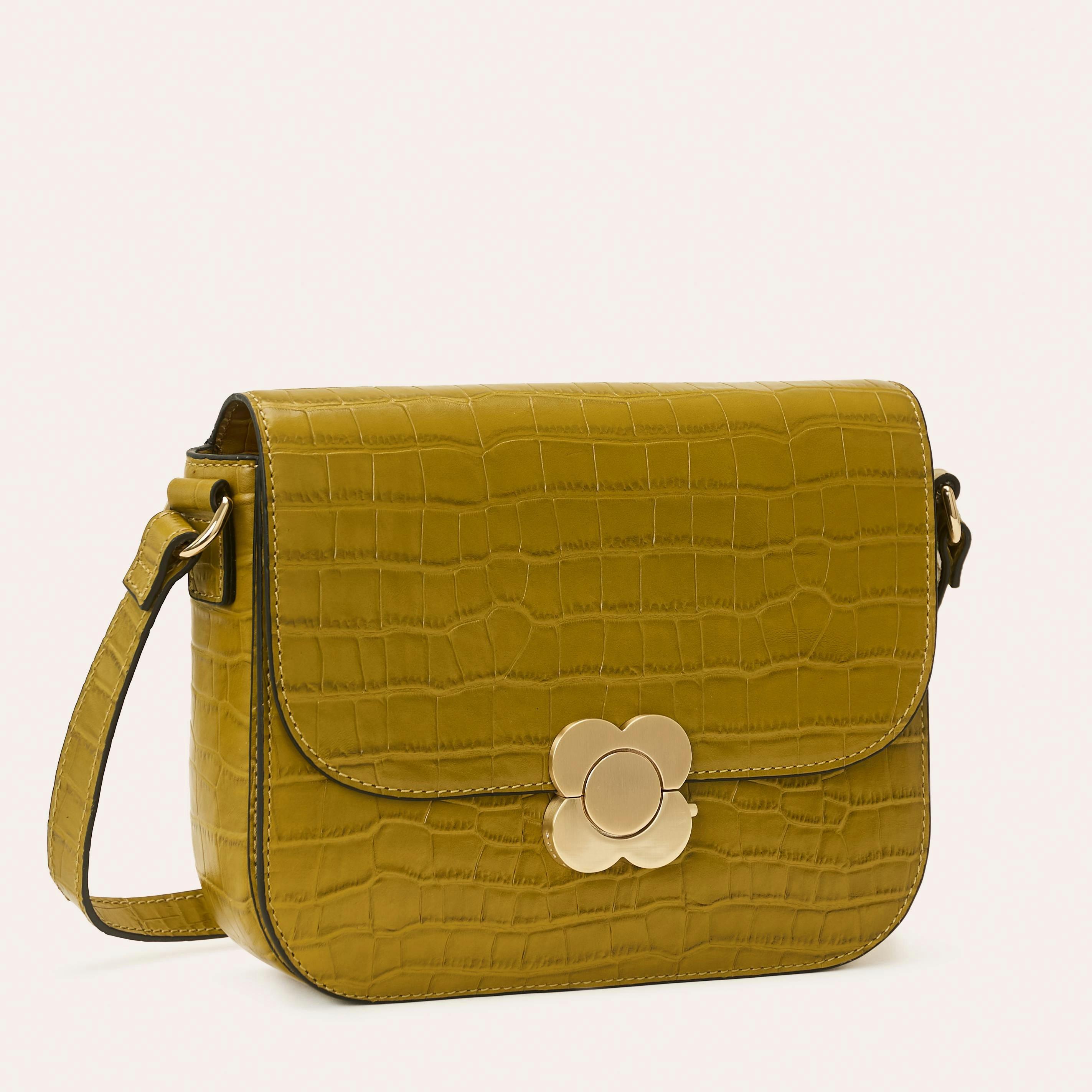 Eclipse Leather Crossbody - Green Tea Croc , view 2 of 4