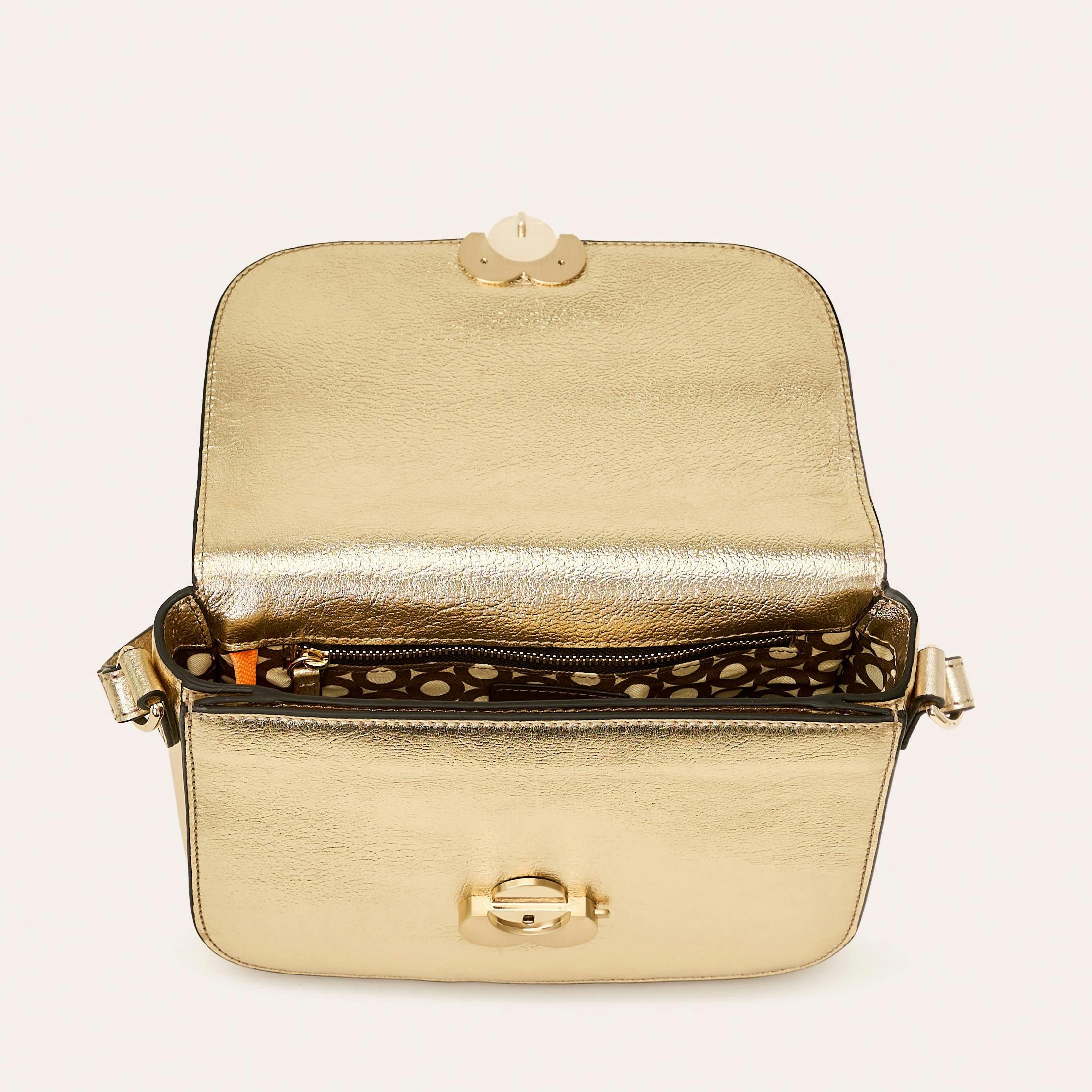 Eclipse Leather Crossbody - Gold Metallic , view 4 of 4