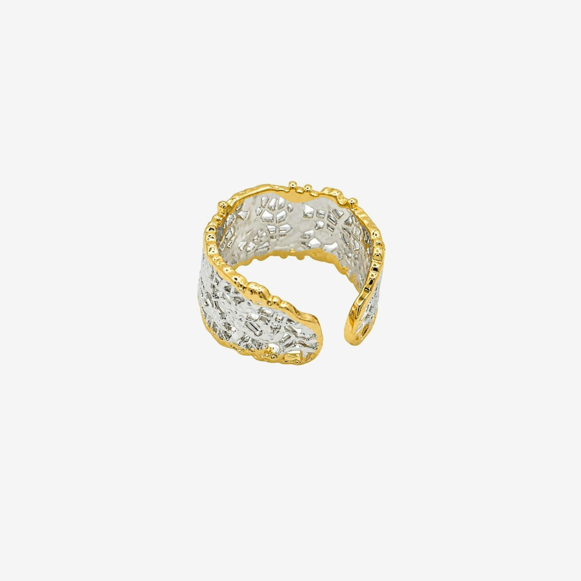 Kin Mixed Metal Filigree Ring , view 3 of 6