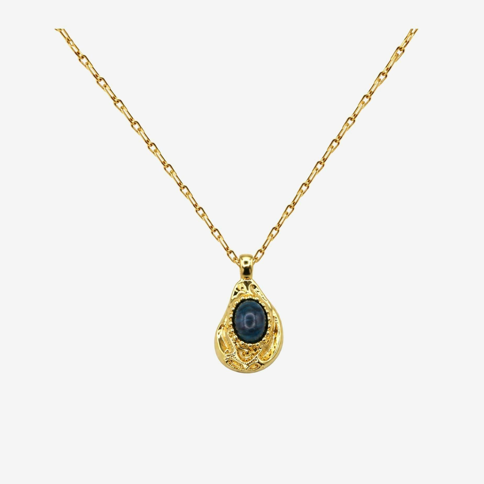 Enso Gold and Malachite Stone Necklace , view 3 of 5