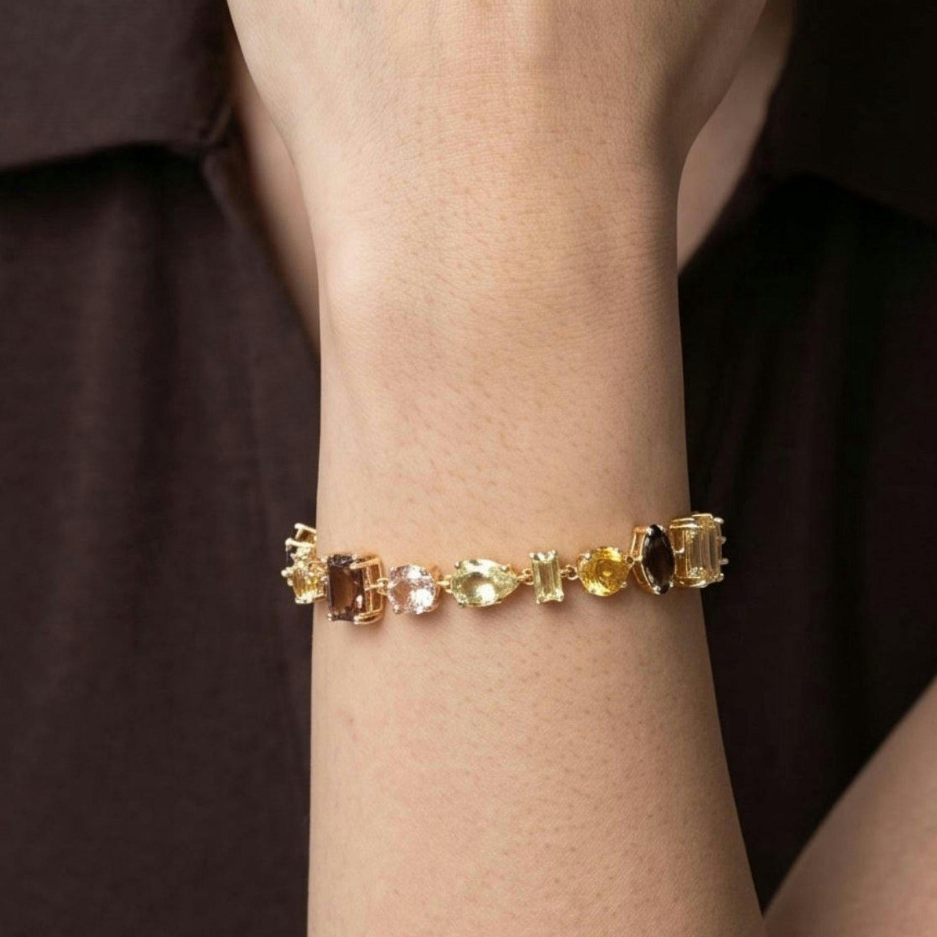 Hanabi Mixed Gold Stone Bracelet , view 4 of 6