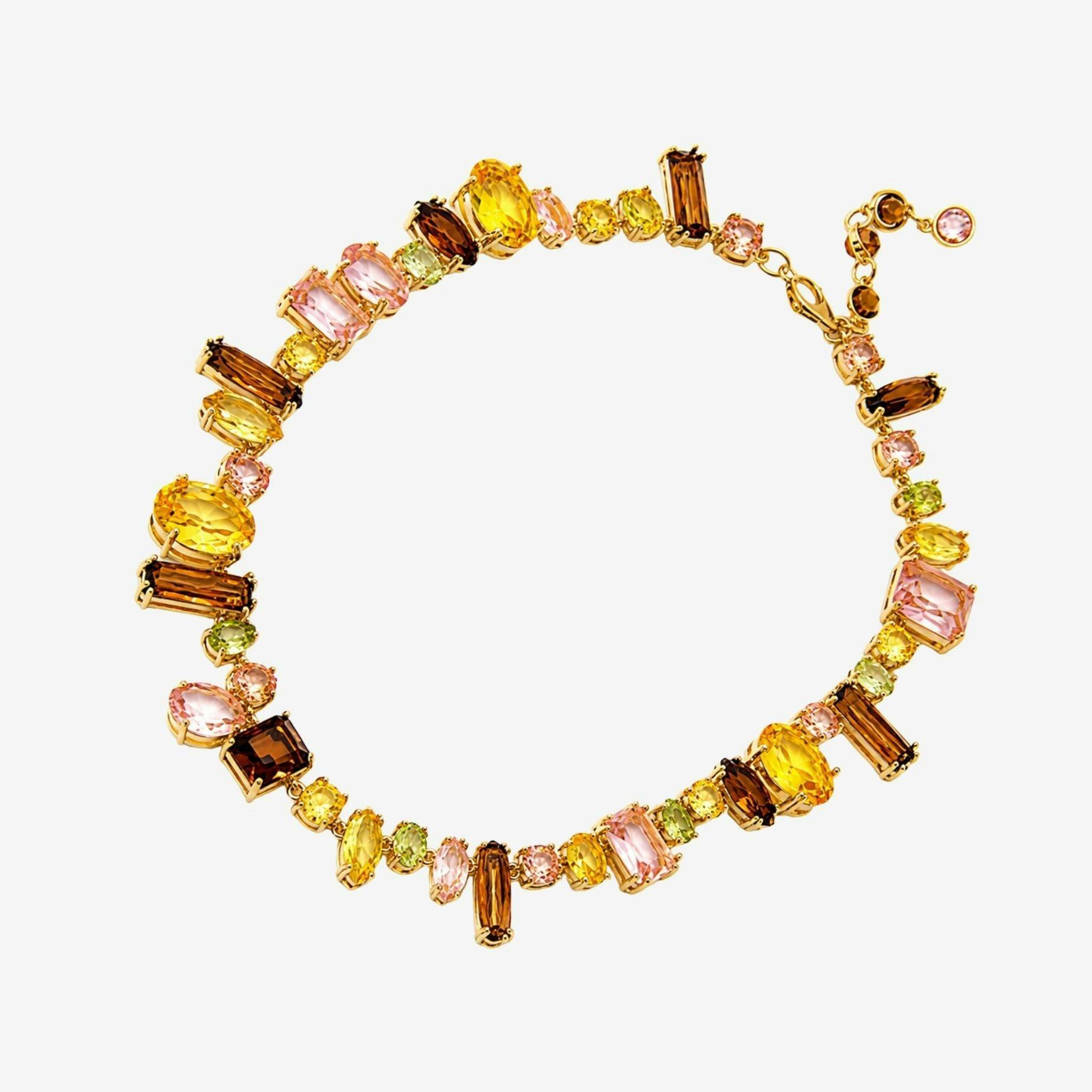 Hanabi Mixed Gold Stone Necklace , view 3 of 6