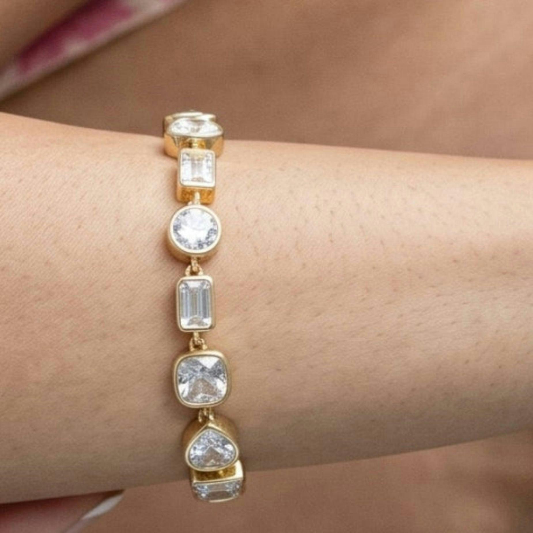 Kin Mixed Stone Gold Bracelet , view 4 of 5