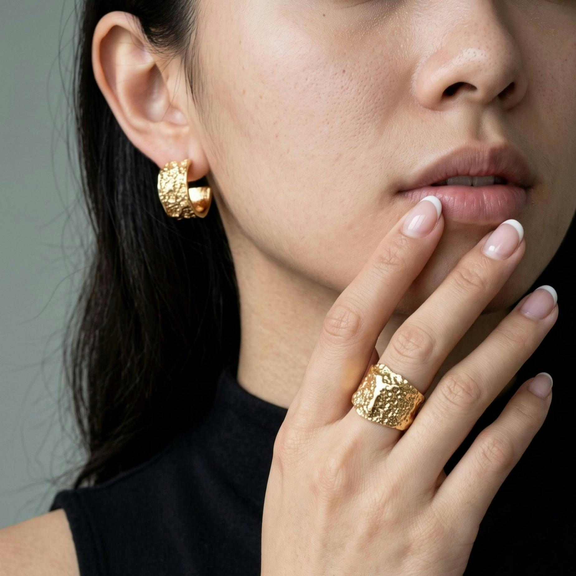 Kin Molten Gold Ring , view 2 of 6