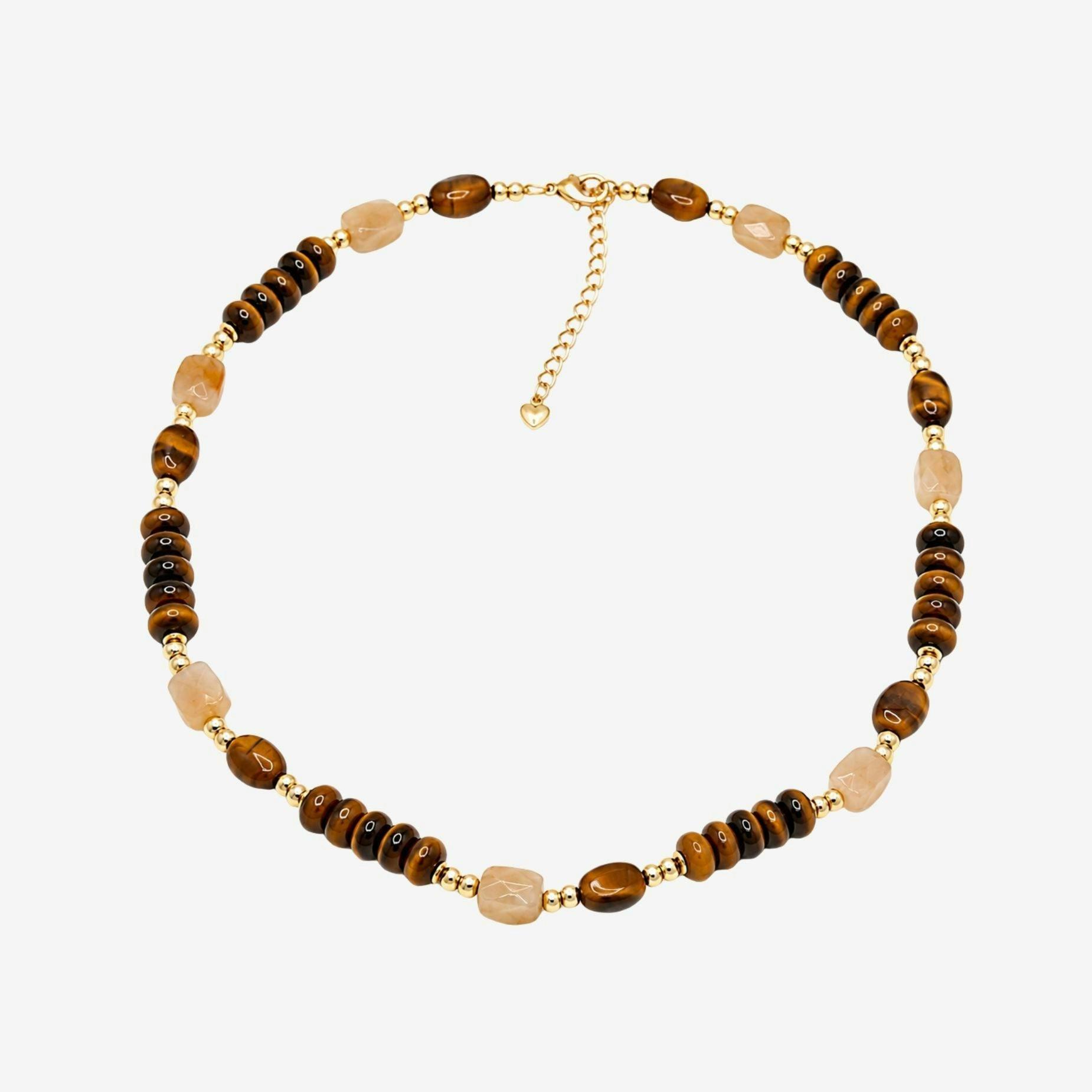 Nekomeishi Tiger's Eye Beaded Necklace , view 3 of 5