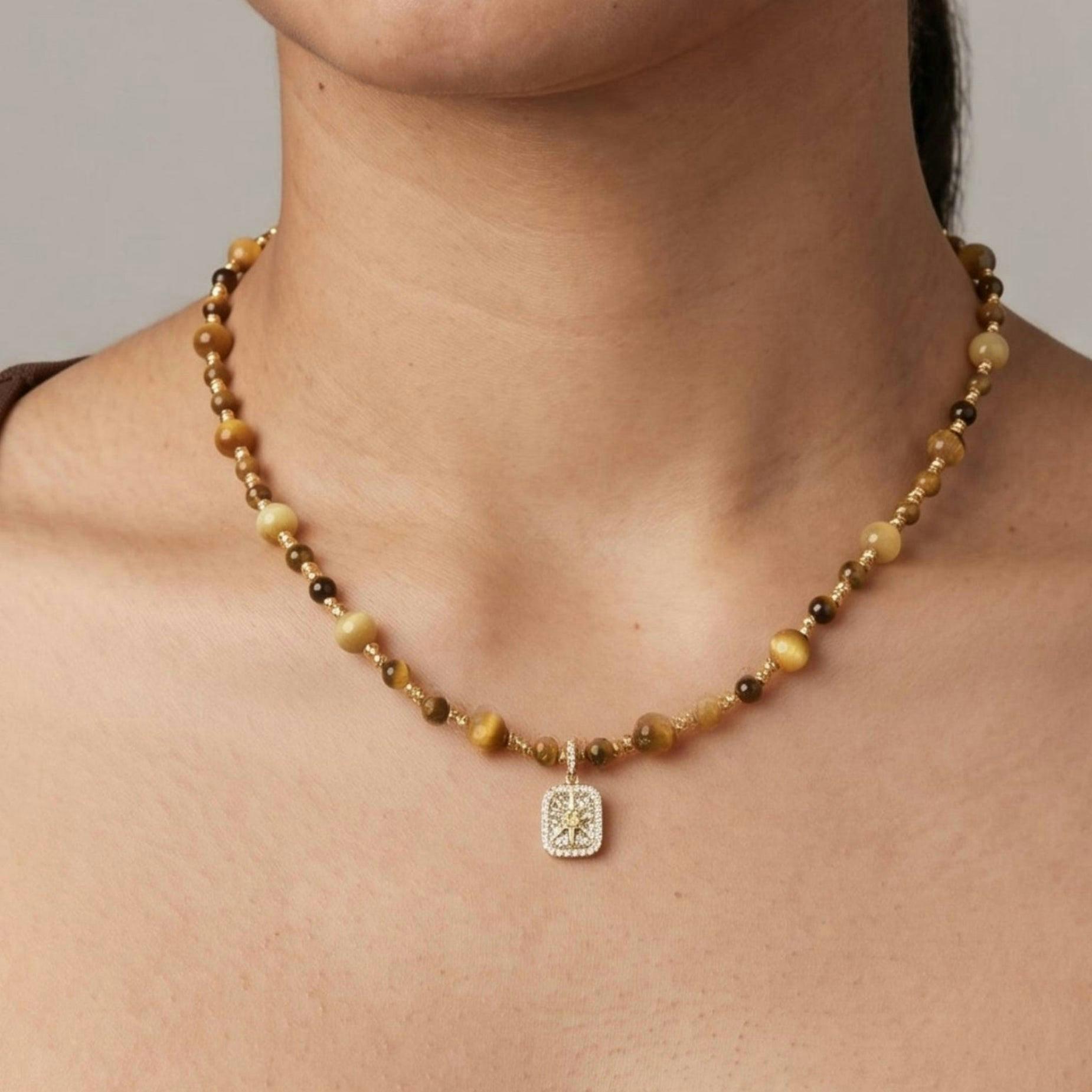 Nekomeishi Gemstone Pendant Necklace , view 4 of 5