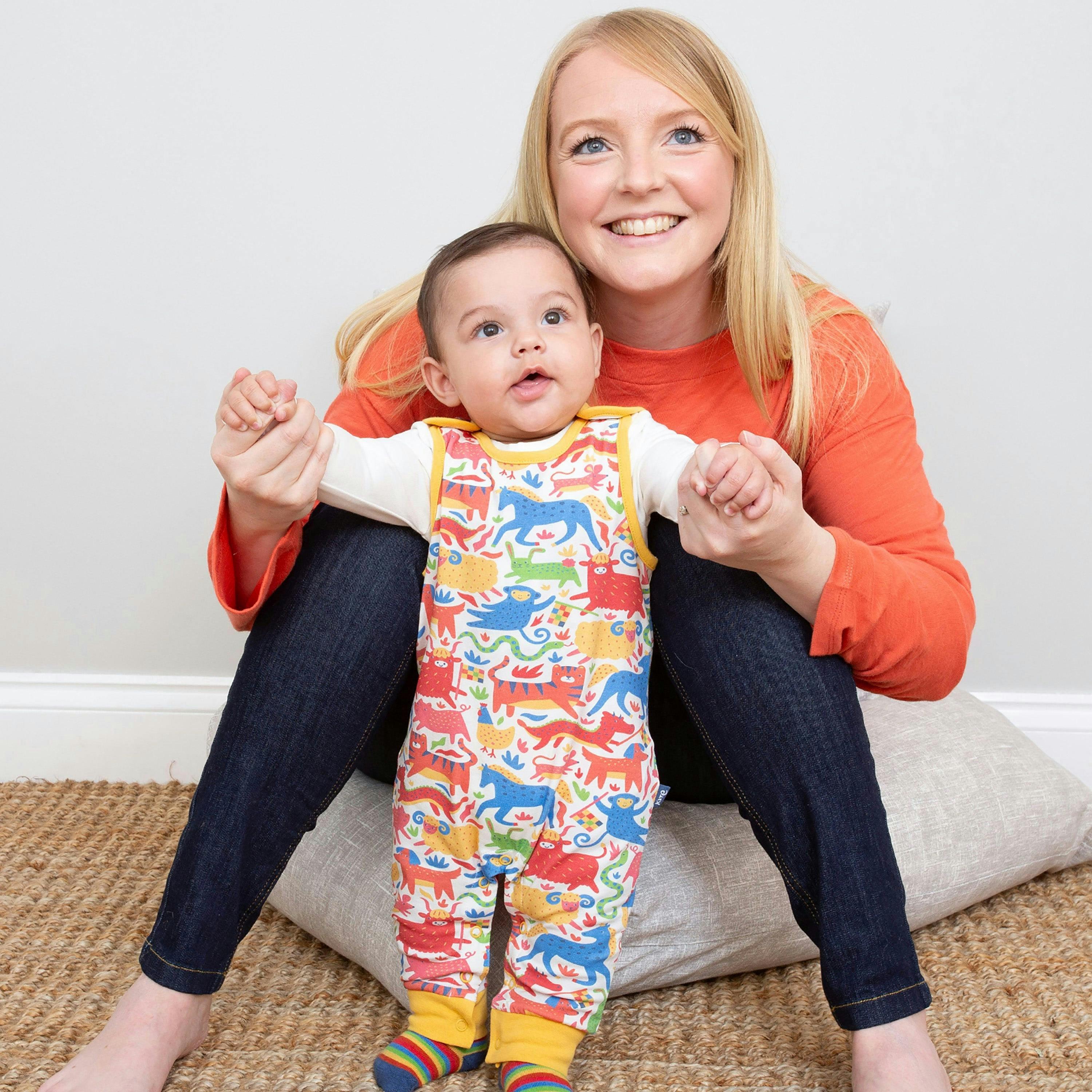 Kids Organic Lunar Race Dungarees , view 3 of 4